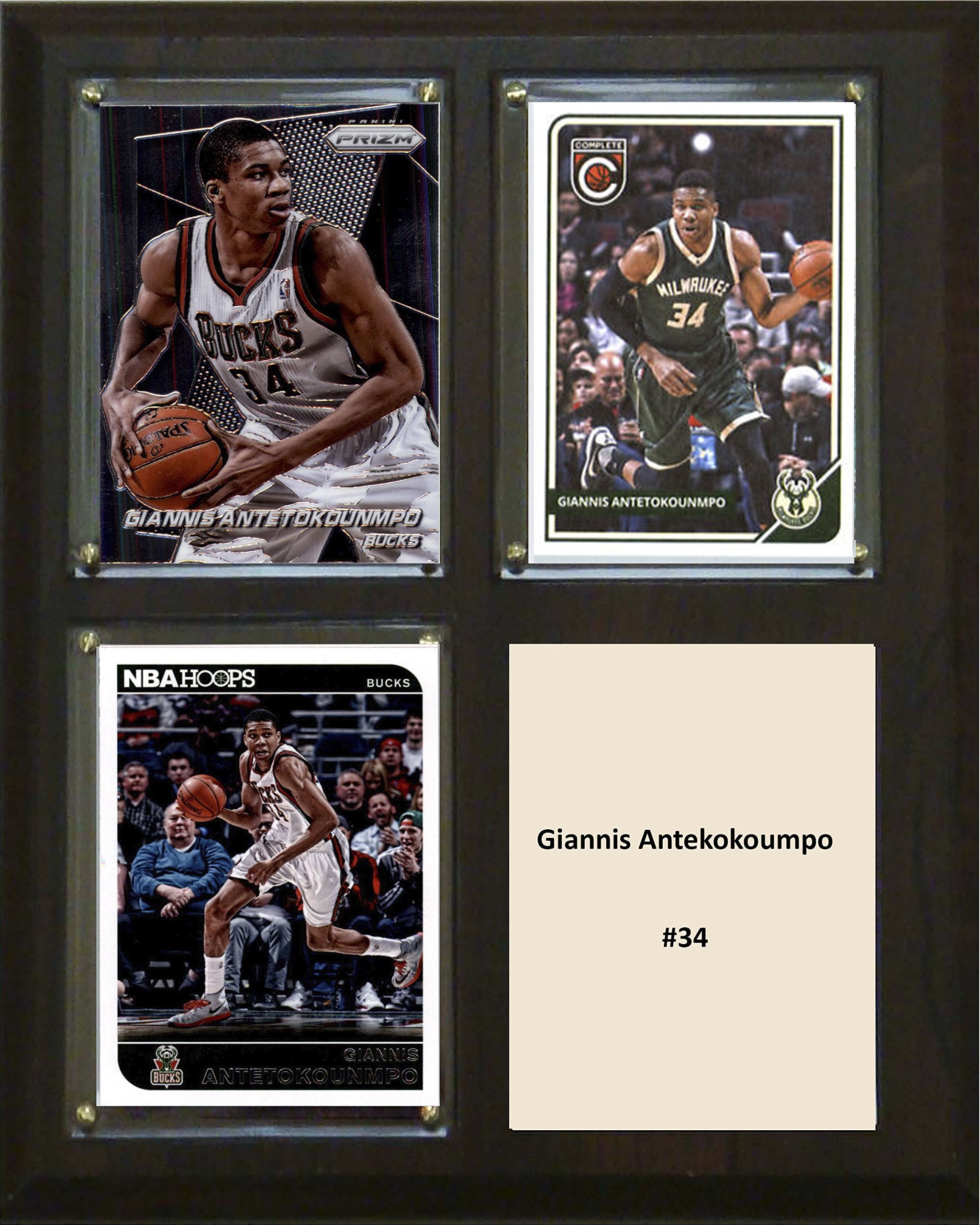 NBA 8x10″ Giannis Antekokoumpo Milwaukee Bucks Three Card Plaque