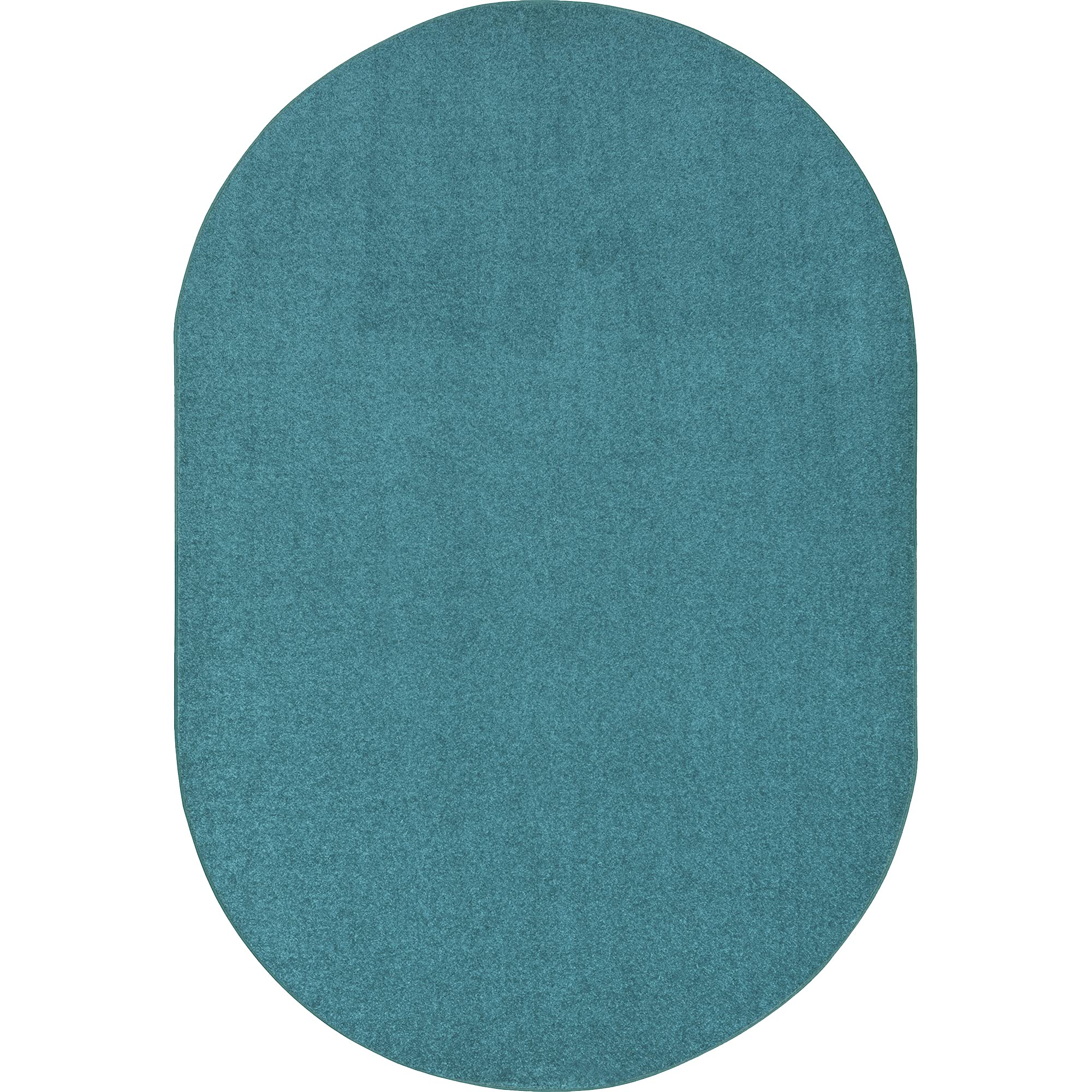 Joy Carpets Kid Essentials Endurance 6 x 9 Oval Indoor Area Rug in Color Mint