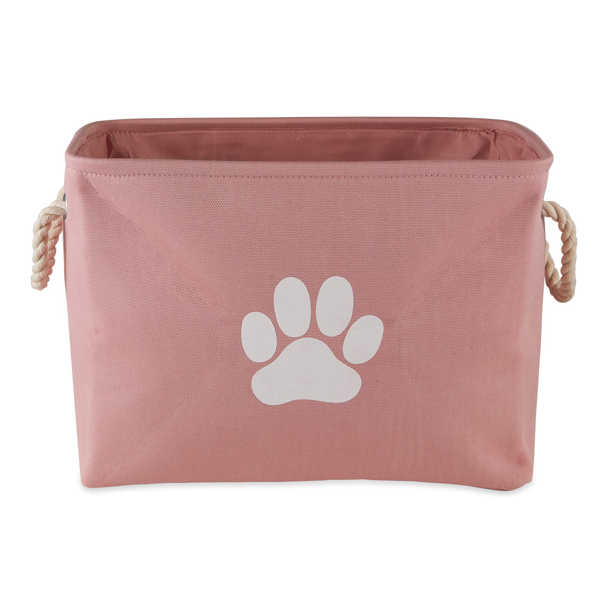 Bone Dry Pet Storage Collection Collapsible Bin, Medium Rectangle, Rose
