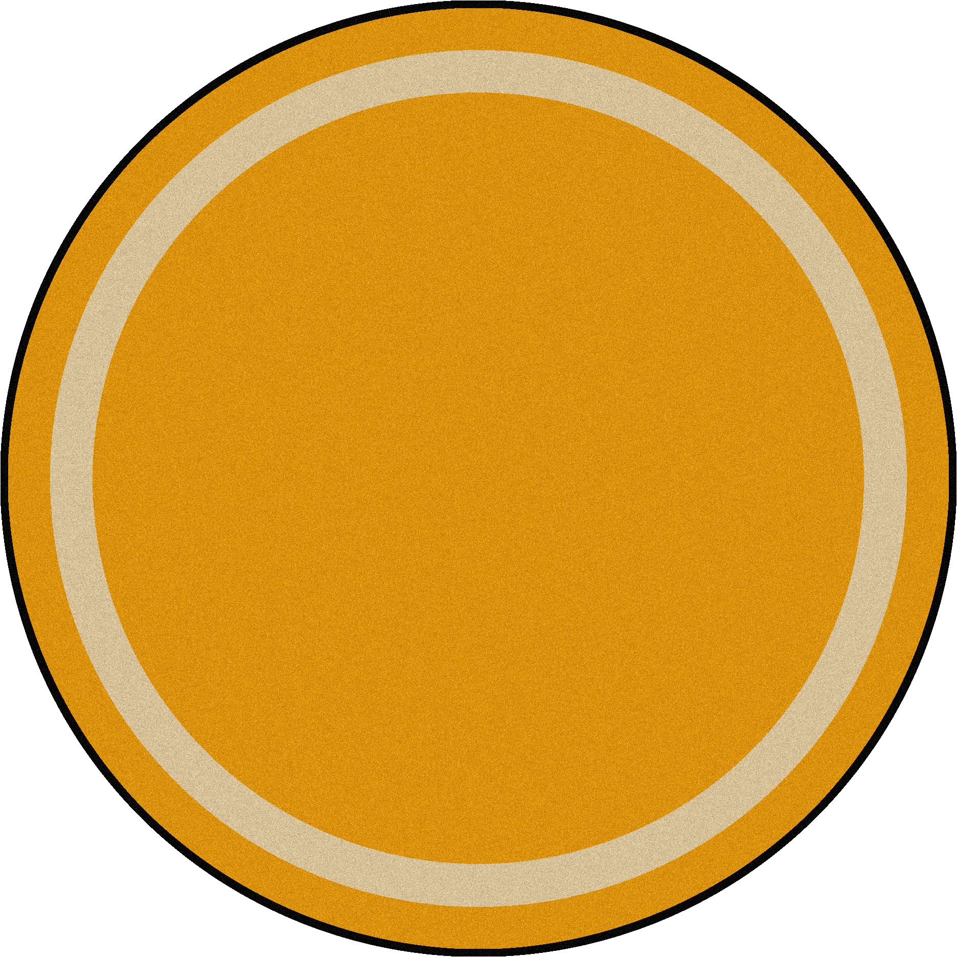 Portrait 132 Round area rug in color Goldenrod