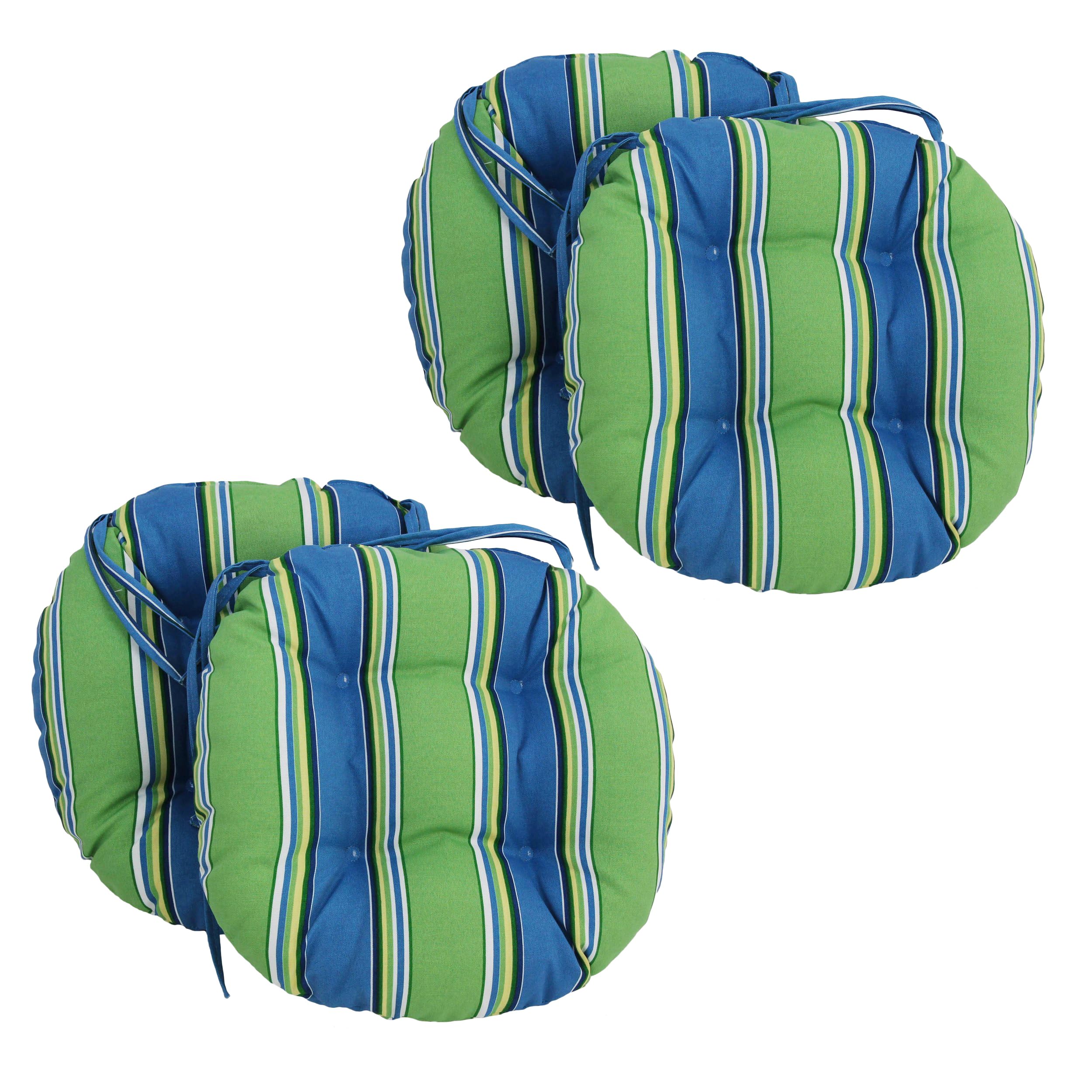 16-inch Outdoor Spun Polyester Tufted Chair Cushion (Set of 4) - Haliwell Caribbean