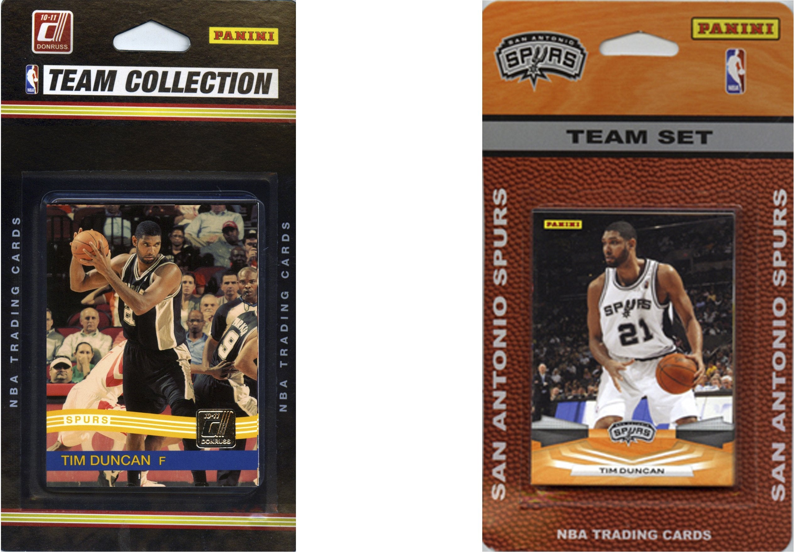 NBA San Antonio Spurs 2 Different Licensed Trading Card Team Sets
