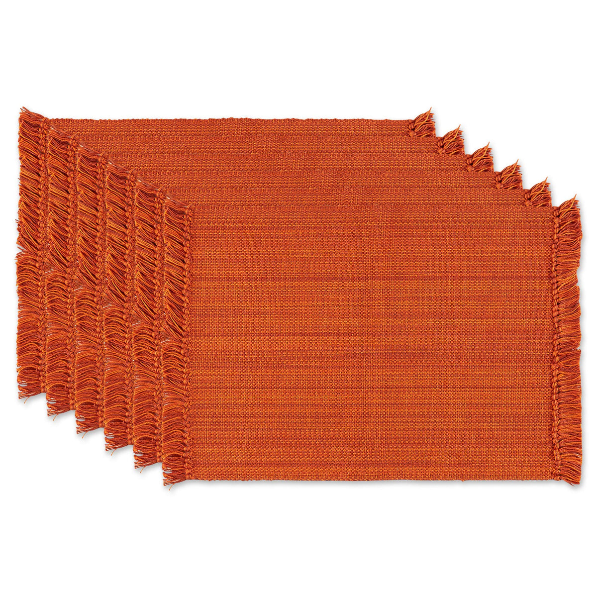 Dii Variegated Tabletop Collection, Placemat Set3X19, Burnt Orange, 6 Piece