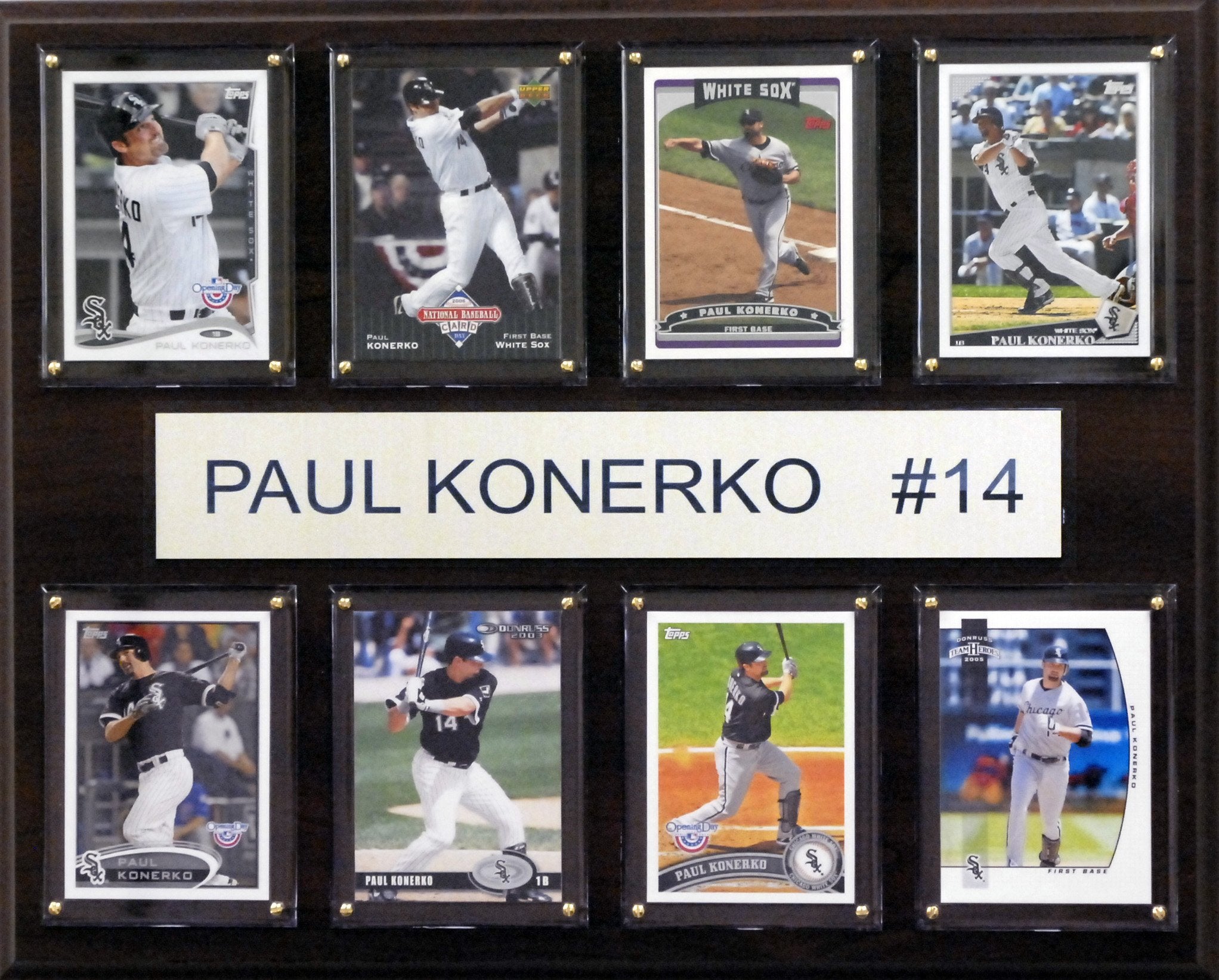 Mlb Chicago White Sox Paul Konerko 8-Card Plaque, 12 X 15-Inch