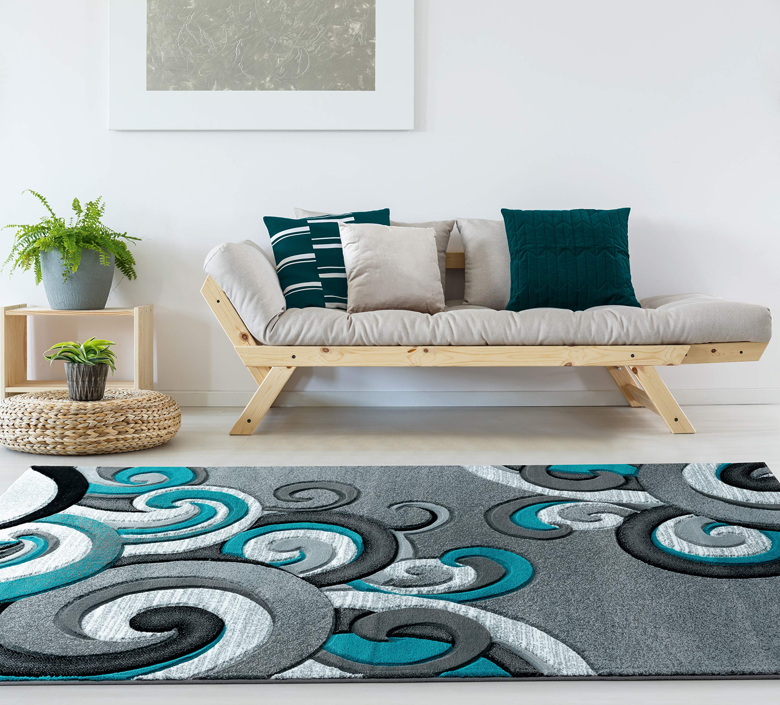 United Weavers Bristol Rhiannon Turquoise Area Rug 710 x 106
