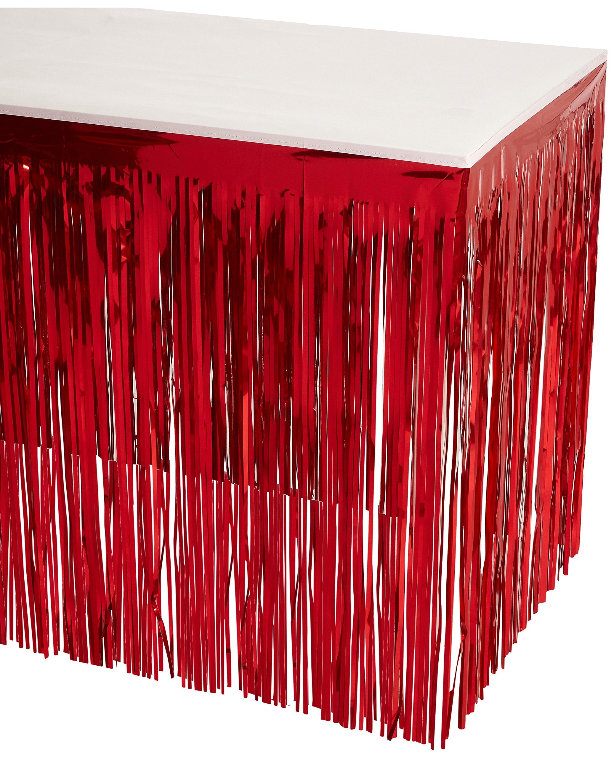 Pkgd 1-Ply FR Metallic Table Skirting