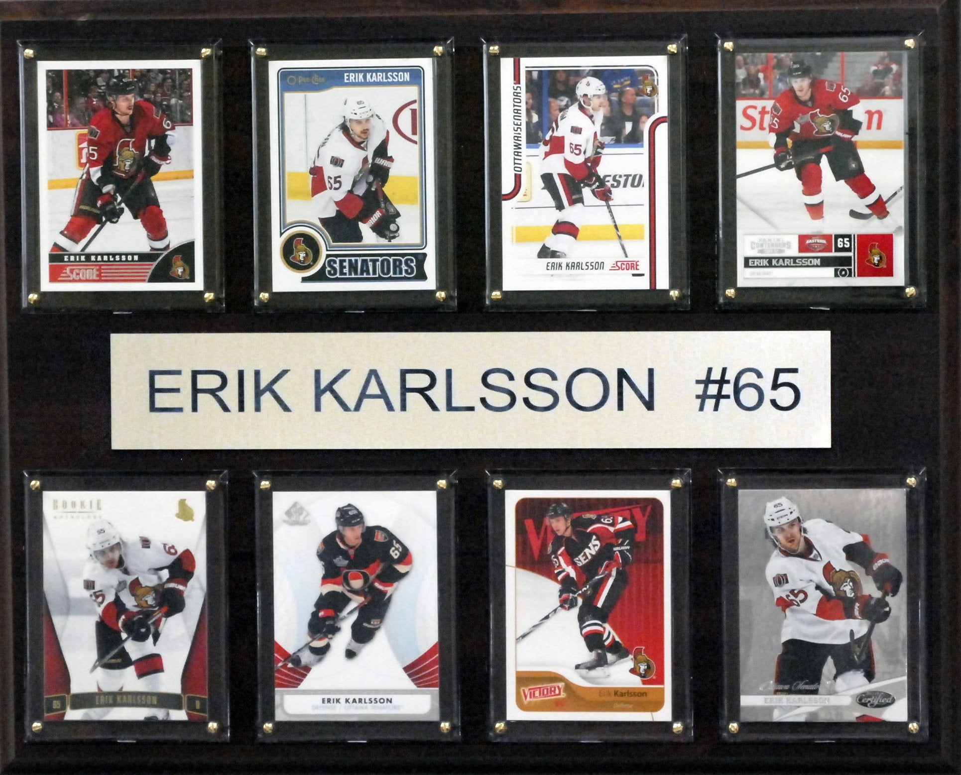 NHL 12x15″ Erik Karlsson Ottawa Senators 8-Card Plaque