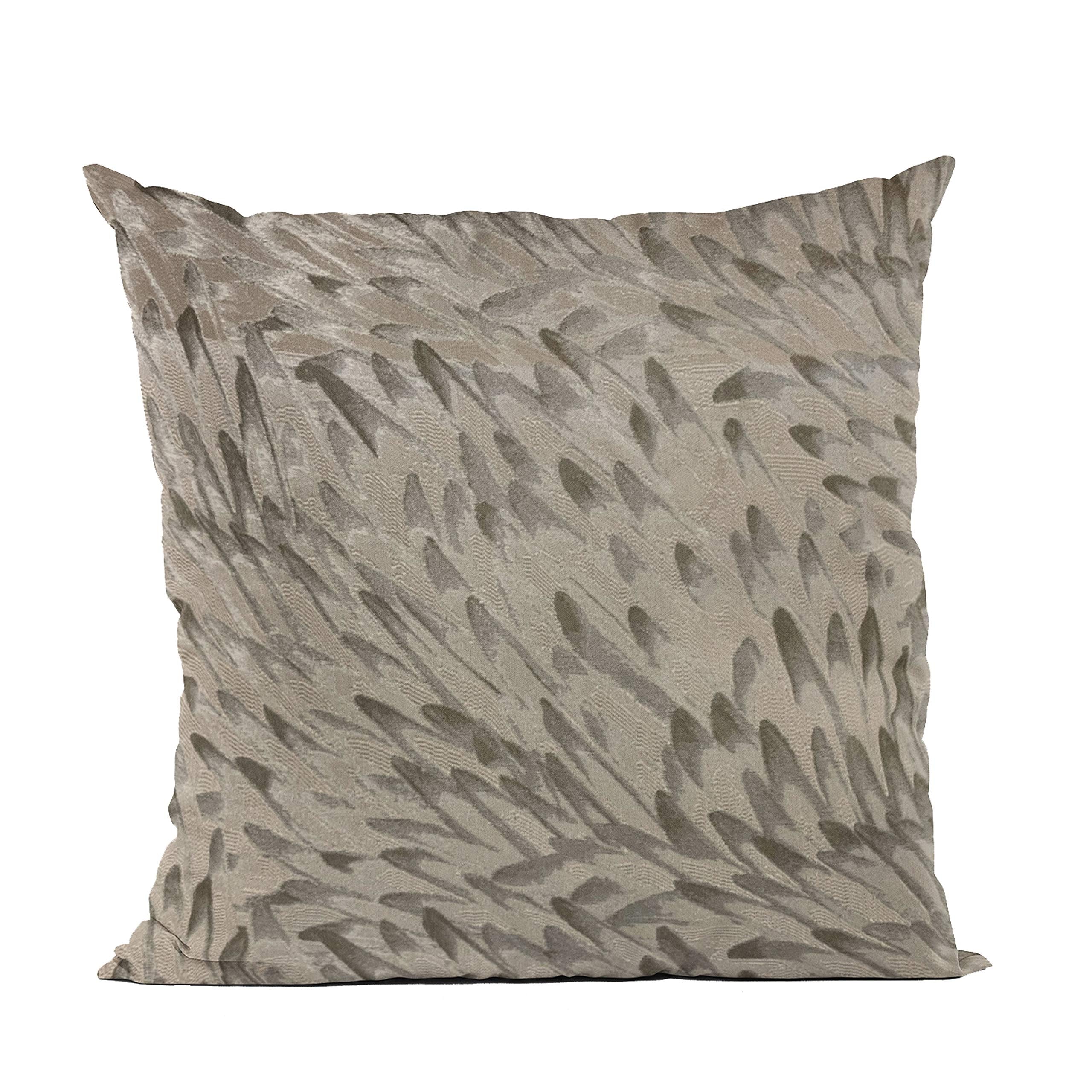 Plutus Brands Brown Plutus Bird Feather Animal Luxury Throw Pillow 20 in x 36in, Double Sided 20 x 36 King