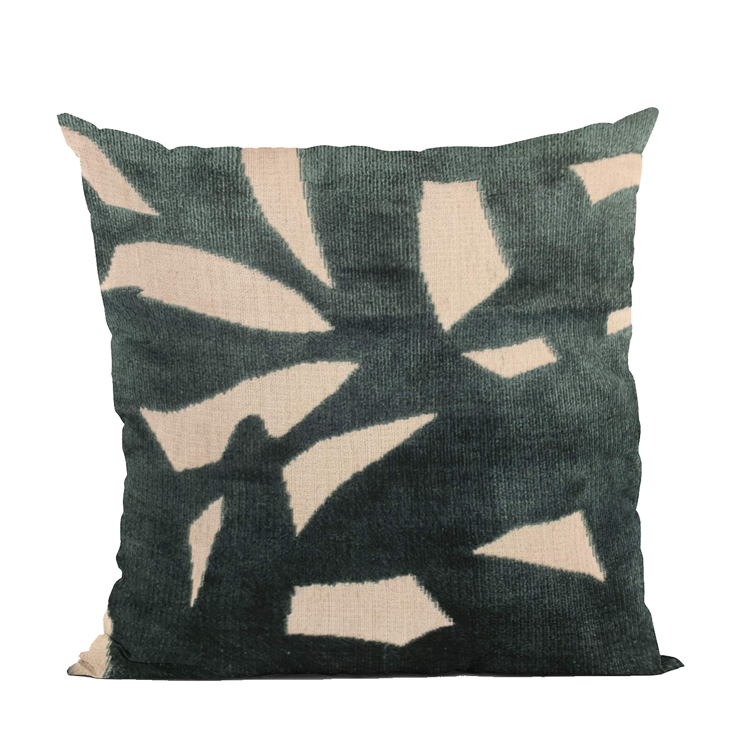 Plutus Brands Green Plutus Palm Floral Luxury Throw Pillow 24 in x 24in, Double Sided 24 x 24”