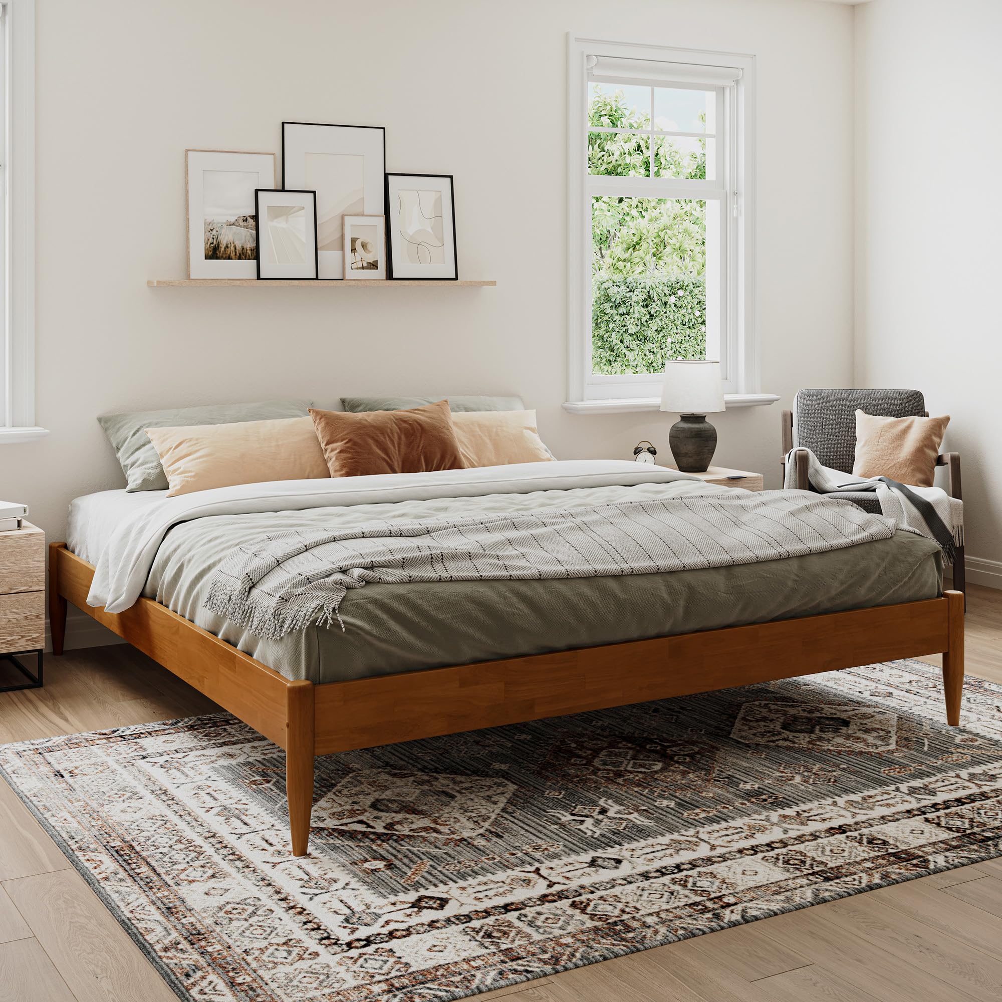 Pasadena Storage King Basic Bed in Light Toffee