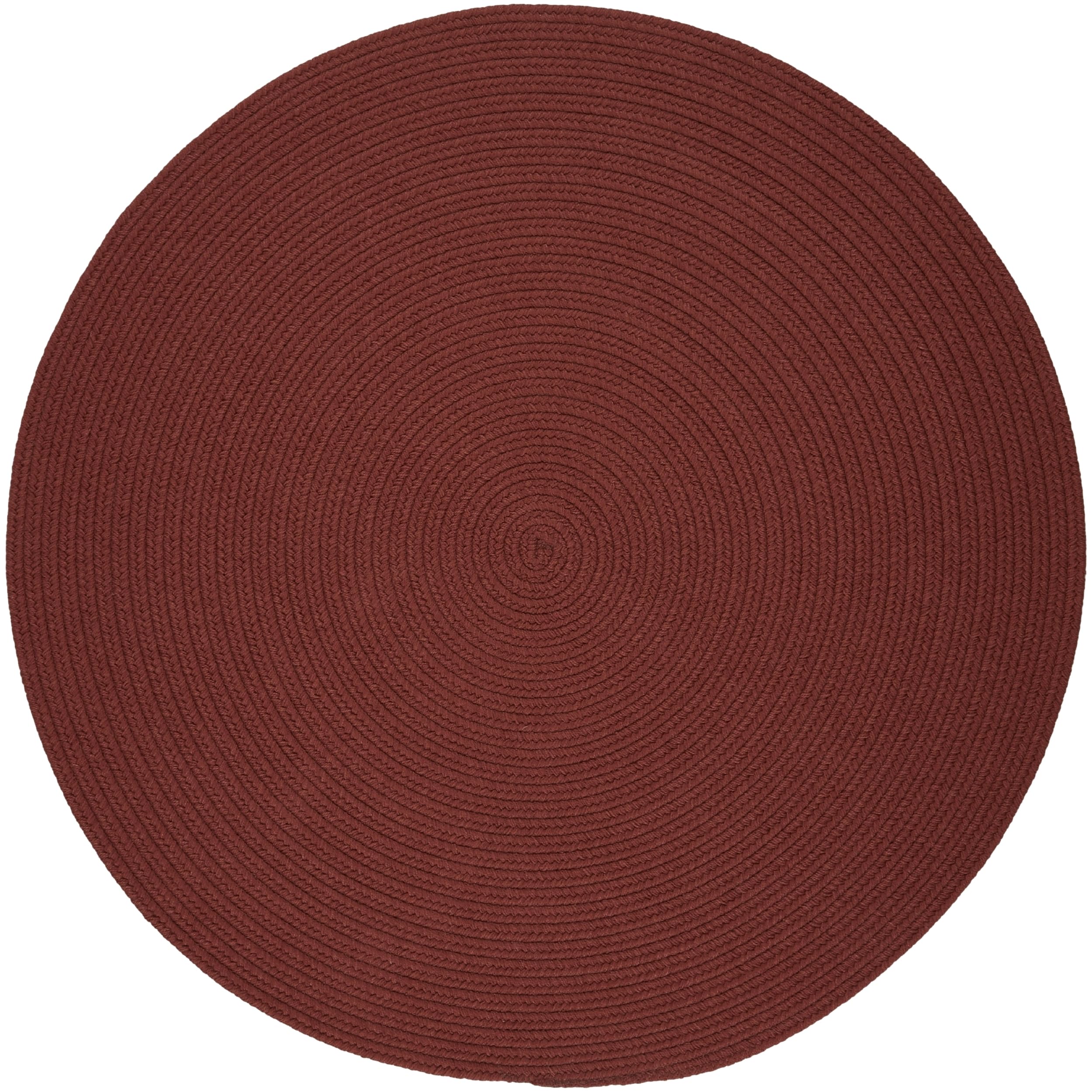 Rhody Rug S033R096X096 Braided Area Rugs, Terra Cotta, 8 x 8