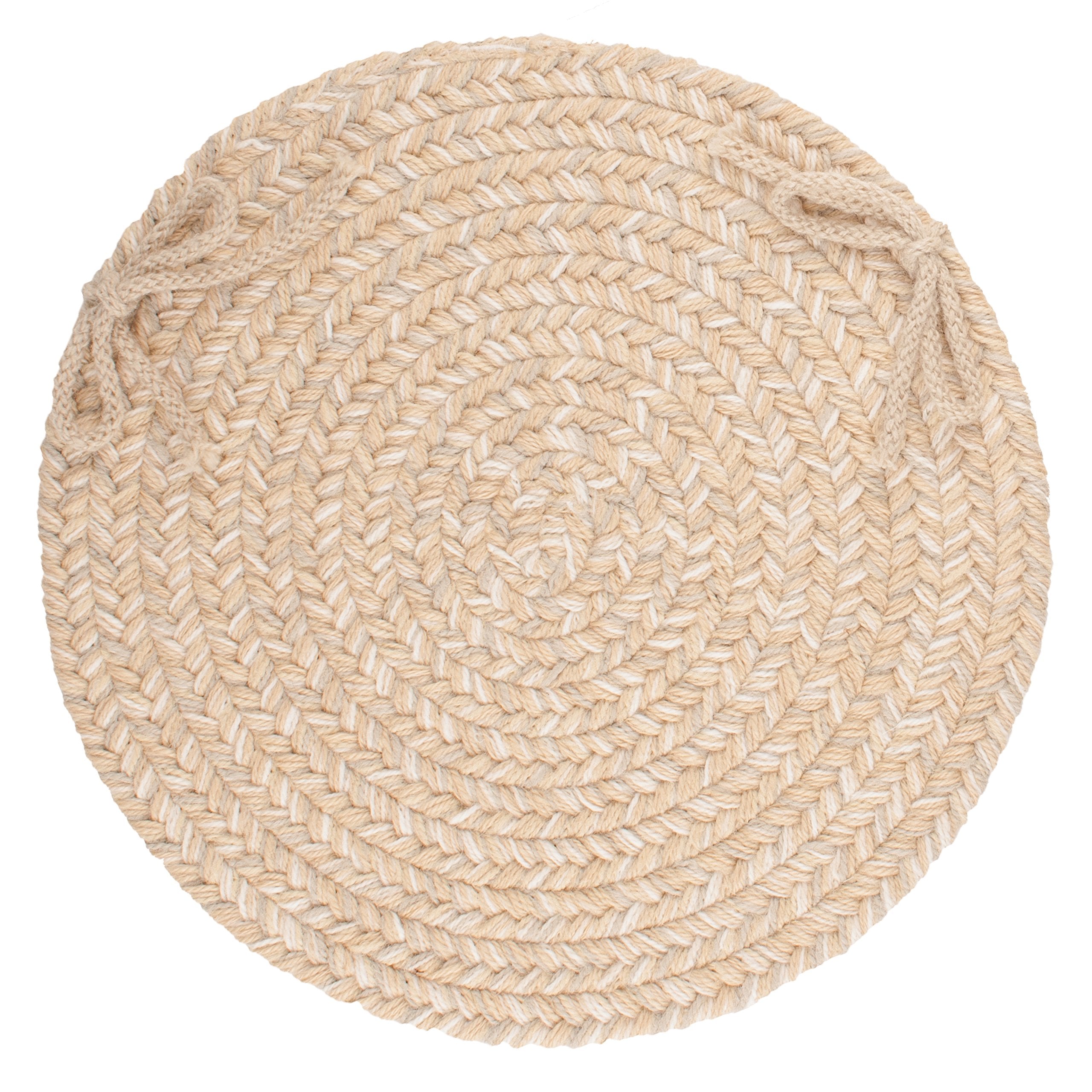 Rhody Rug S100A015X015 Braided Area Rugs, Sand, 15 x 15""