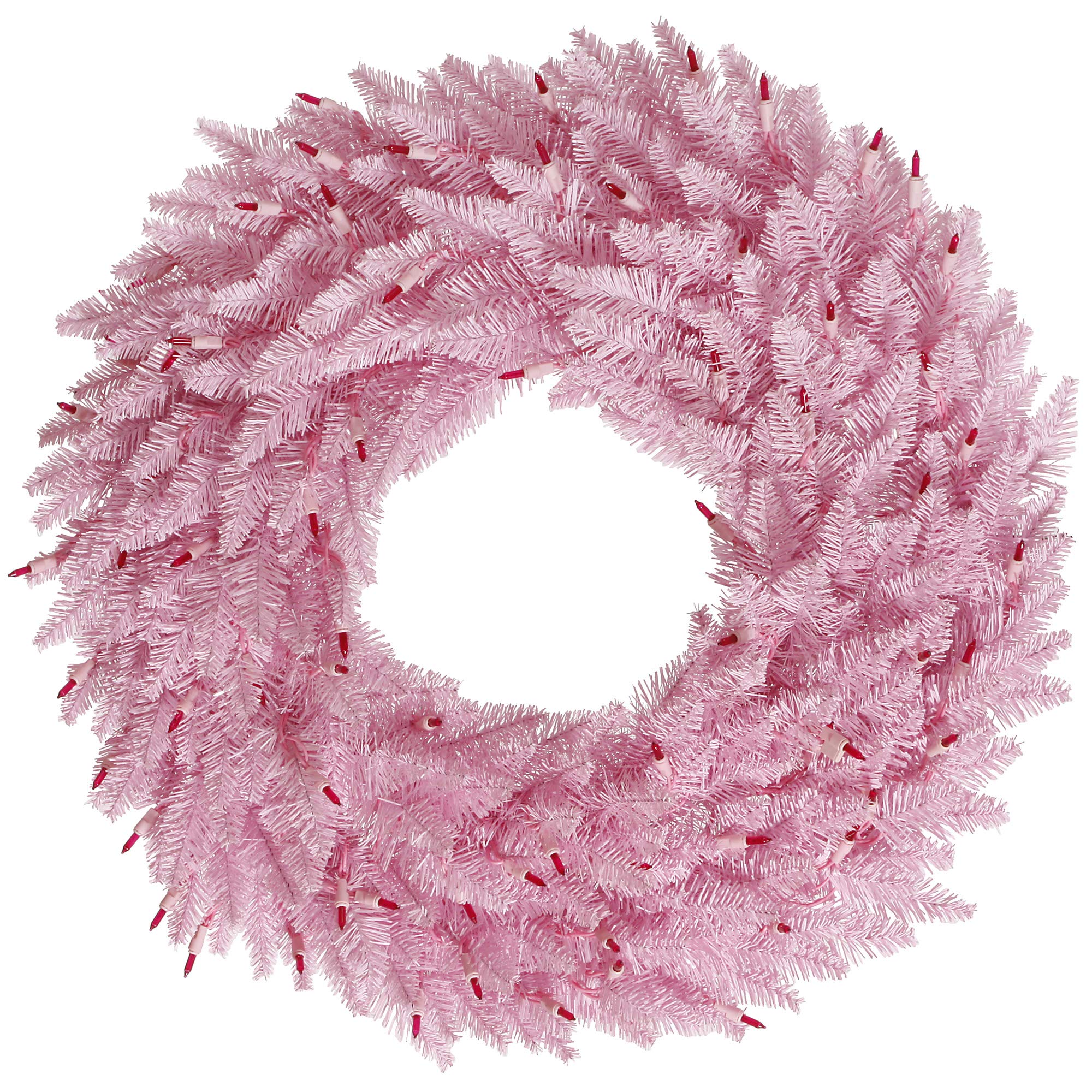 Casafoyer  24” Pink Fir Wreath 210T - K163824 - (Pack Of 2)