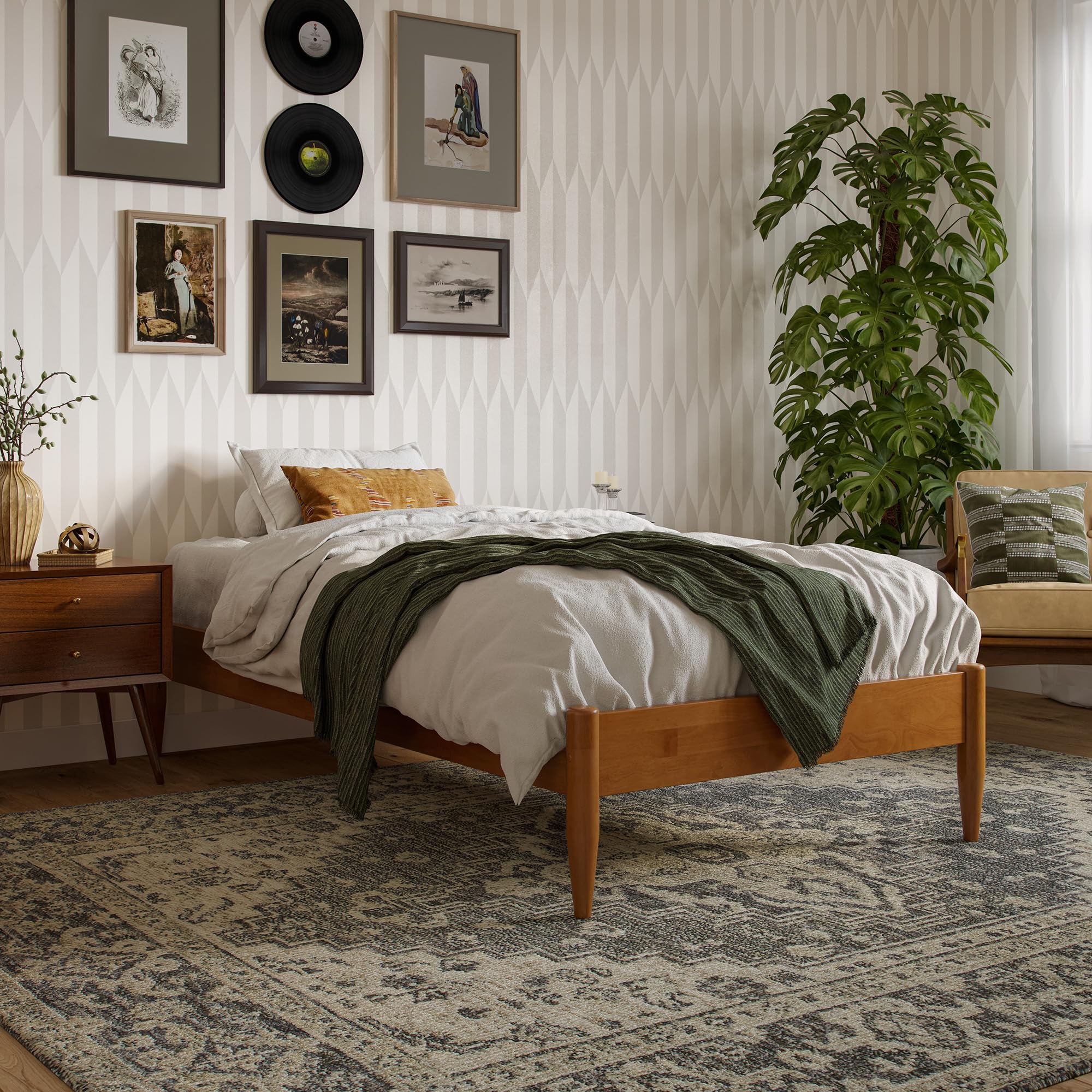 Pasadena Storage Twin XL Basic Bed in Light Toffee
