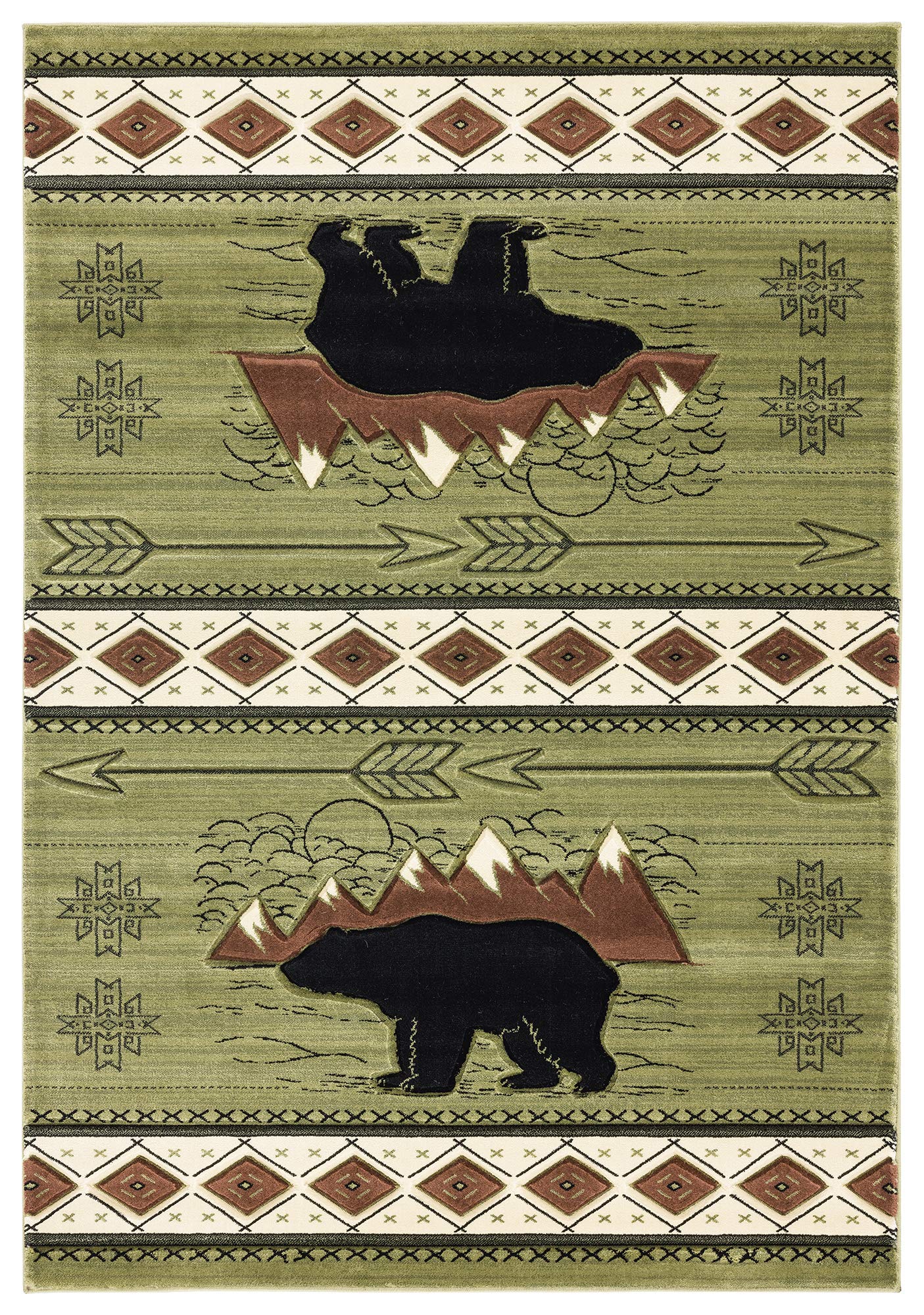 United Weavers Cottage Timberland Green Accent Rug 110 x 28”