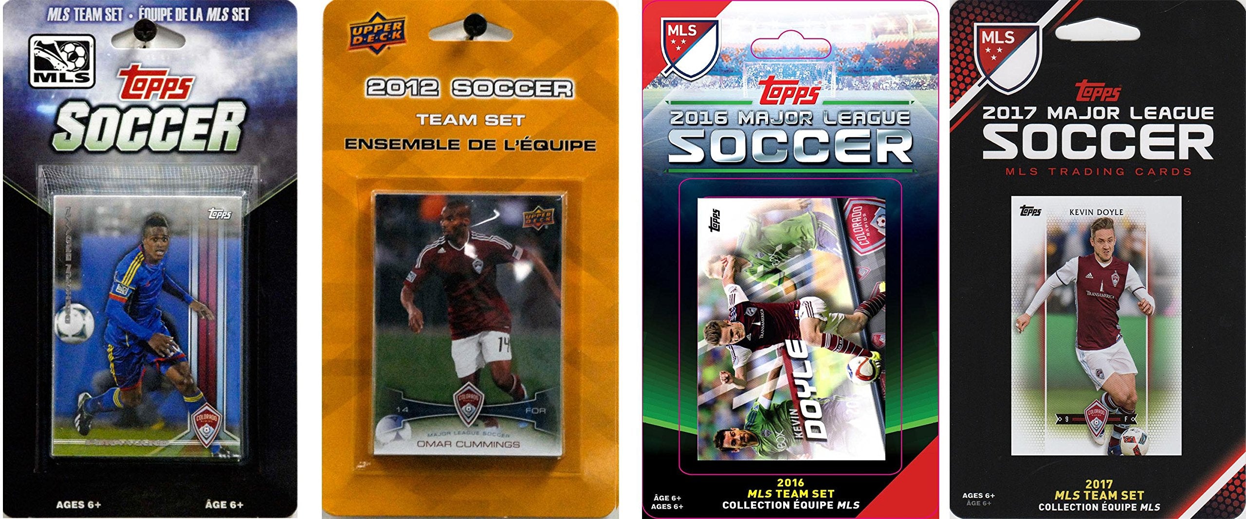 MLS Colorado Rapids 4 Different Licensed Trading Card Team Sets