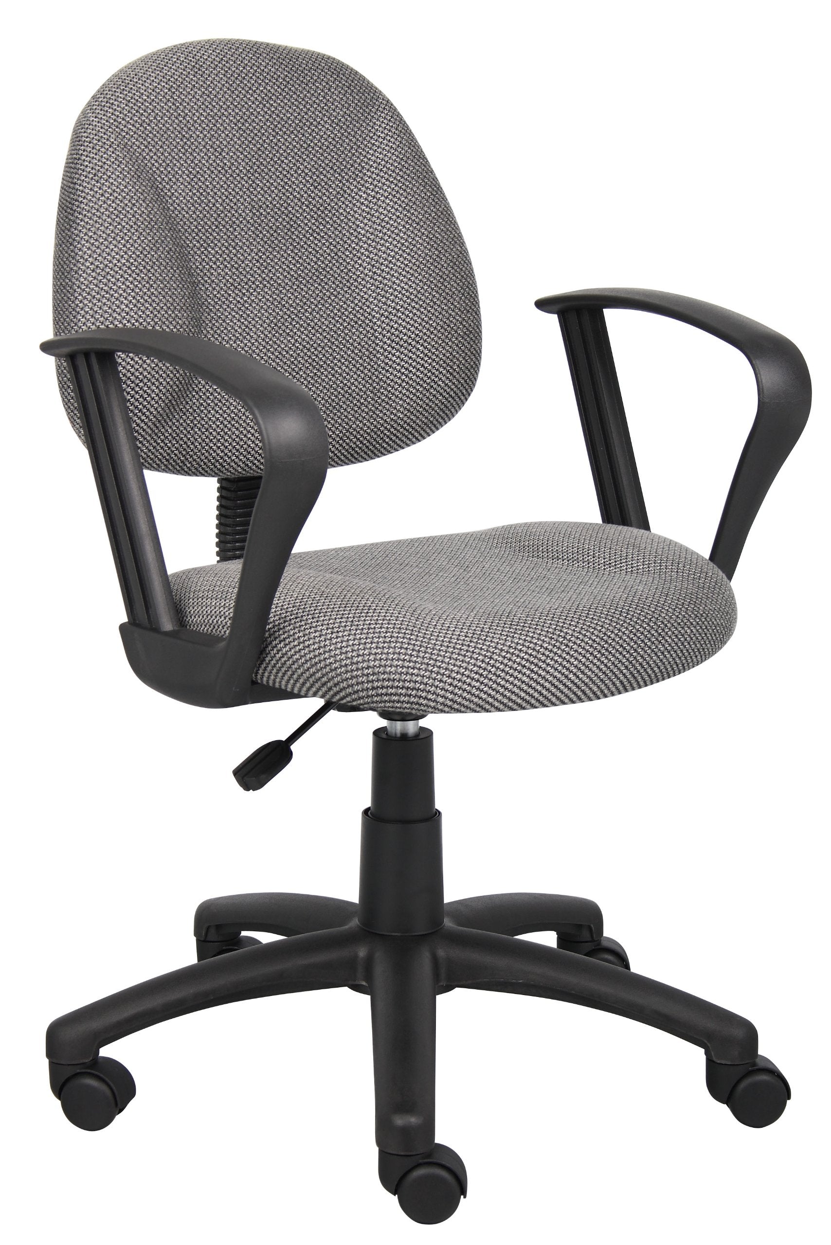 Boss Grey  Deluxe Posture Chair W/ Loop Arms