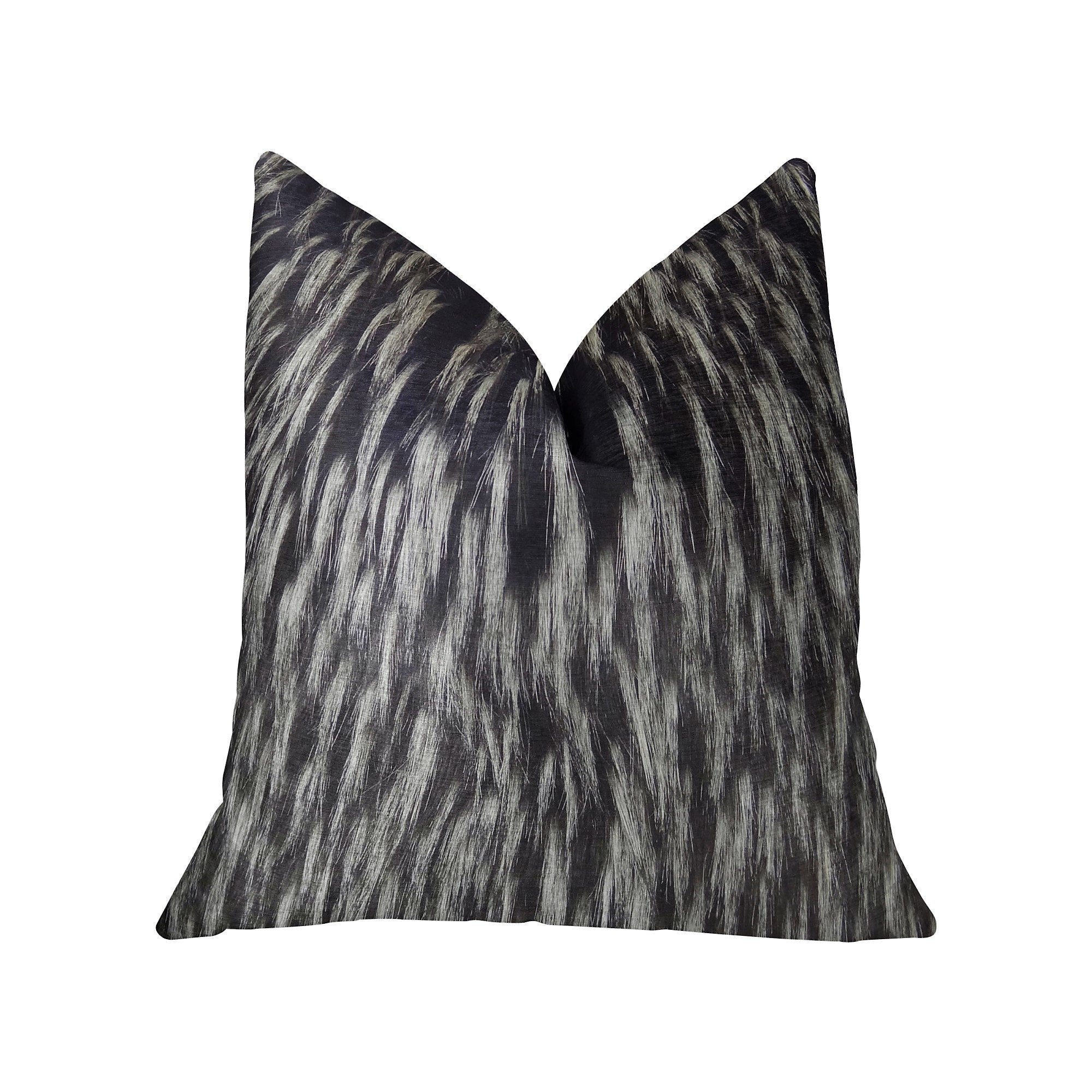 Plutus Wolf Fur Handmade Throw Pillow