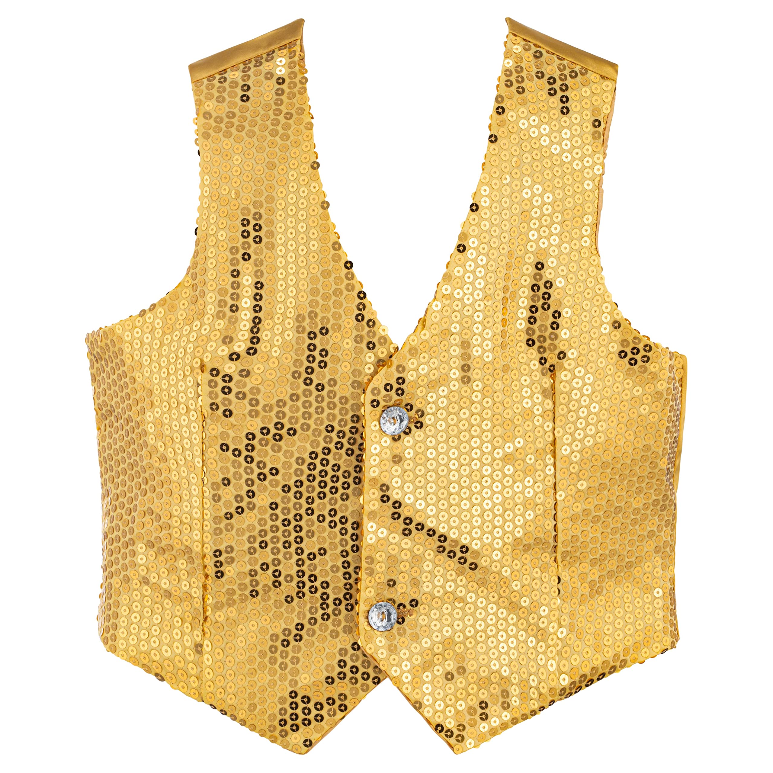 Gold Sequined Vest - Size Adult Medium