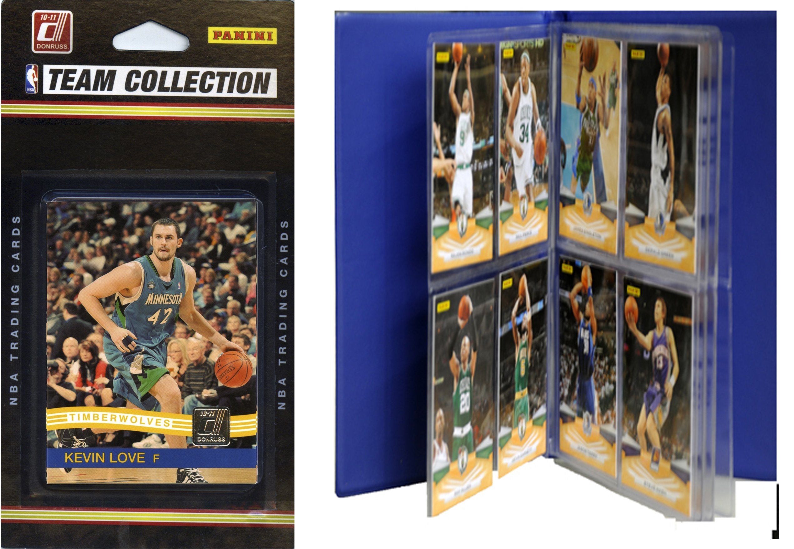 NBA Minnesota Timberwolves Licensed 2010-11 Donruss Team Set Plus Storage Album