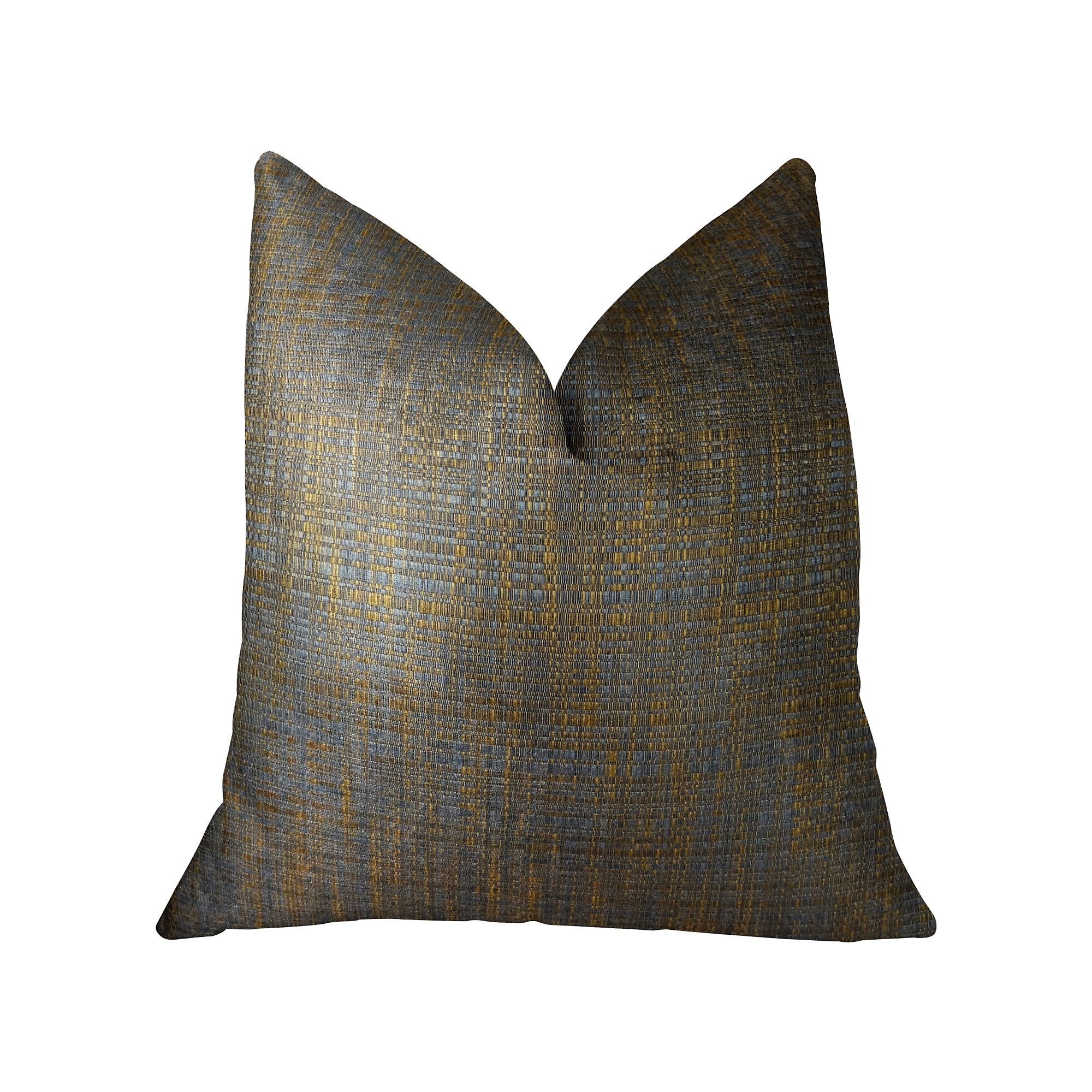 Plutus Brands Plutus Clonamore Handmade Throw Pillow, 22 X 22, Blue/Brown