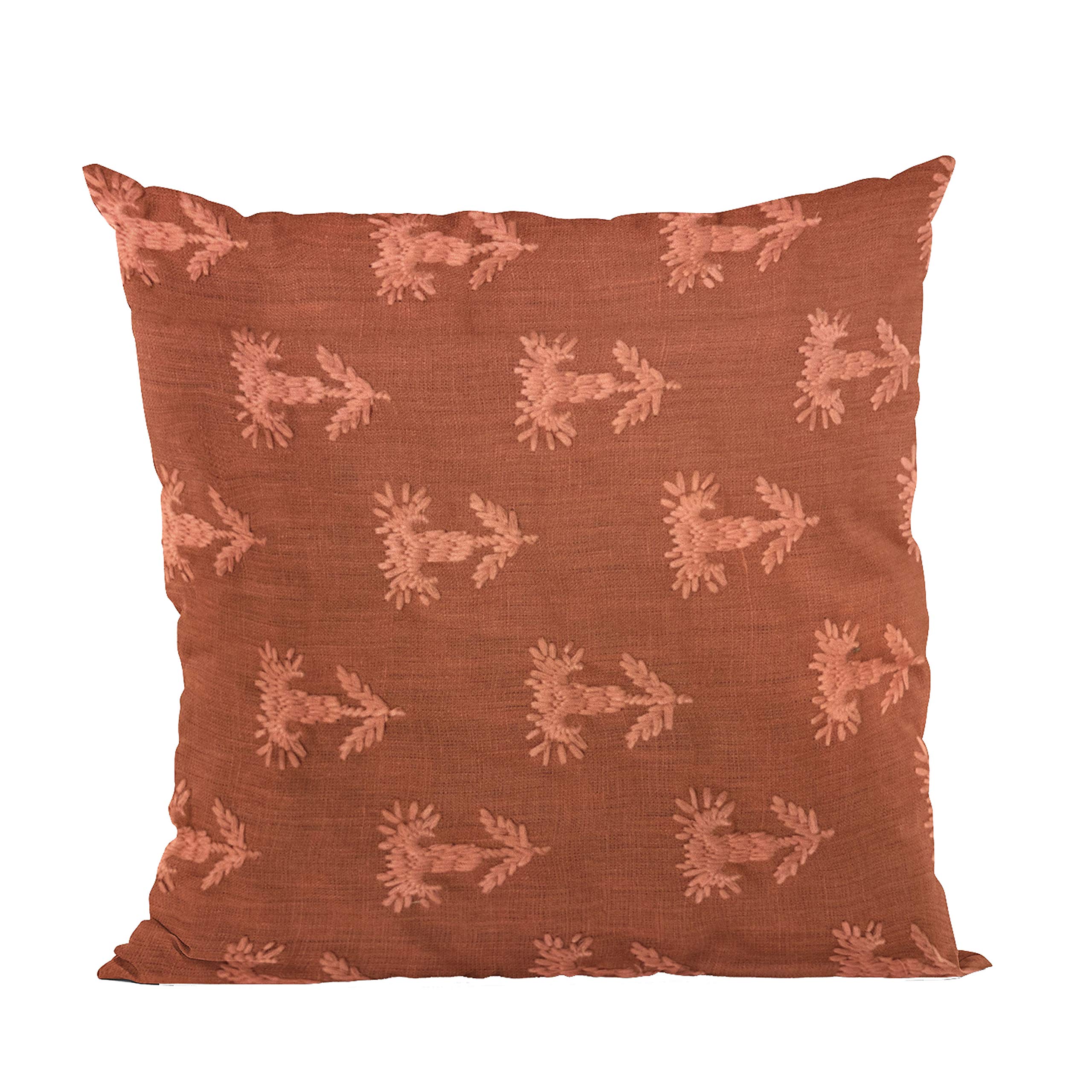 Plutus Brands Red Plutus Growth Motif Luxury Throw Pillow 12 in x 20in, Double Sided 12 x 20”