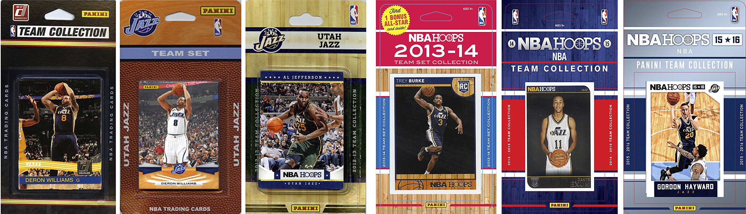 NBA Utah Jazz 6 Different Licensed Trading Card Team Sets