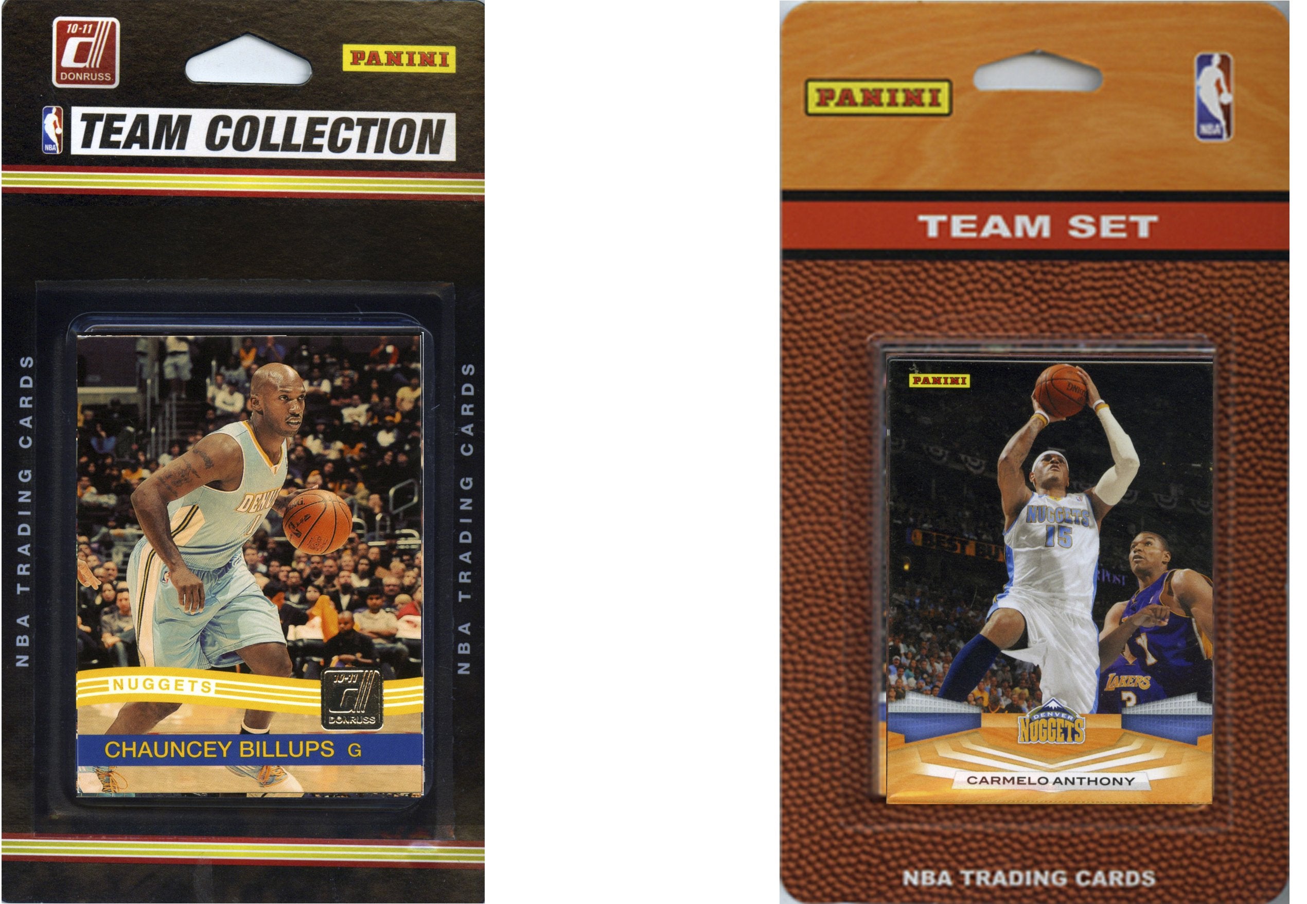 NBA Denver Nuggets 2 Different Licensed Trading Card Team Sets