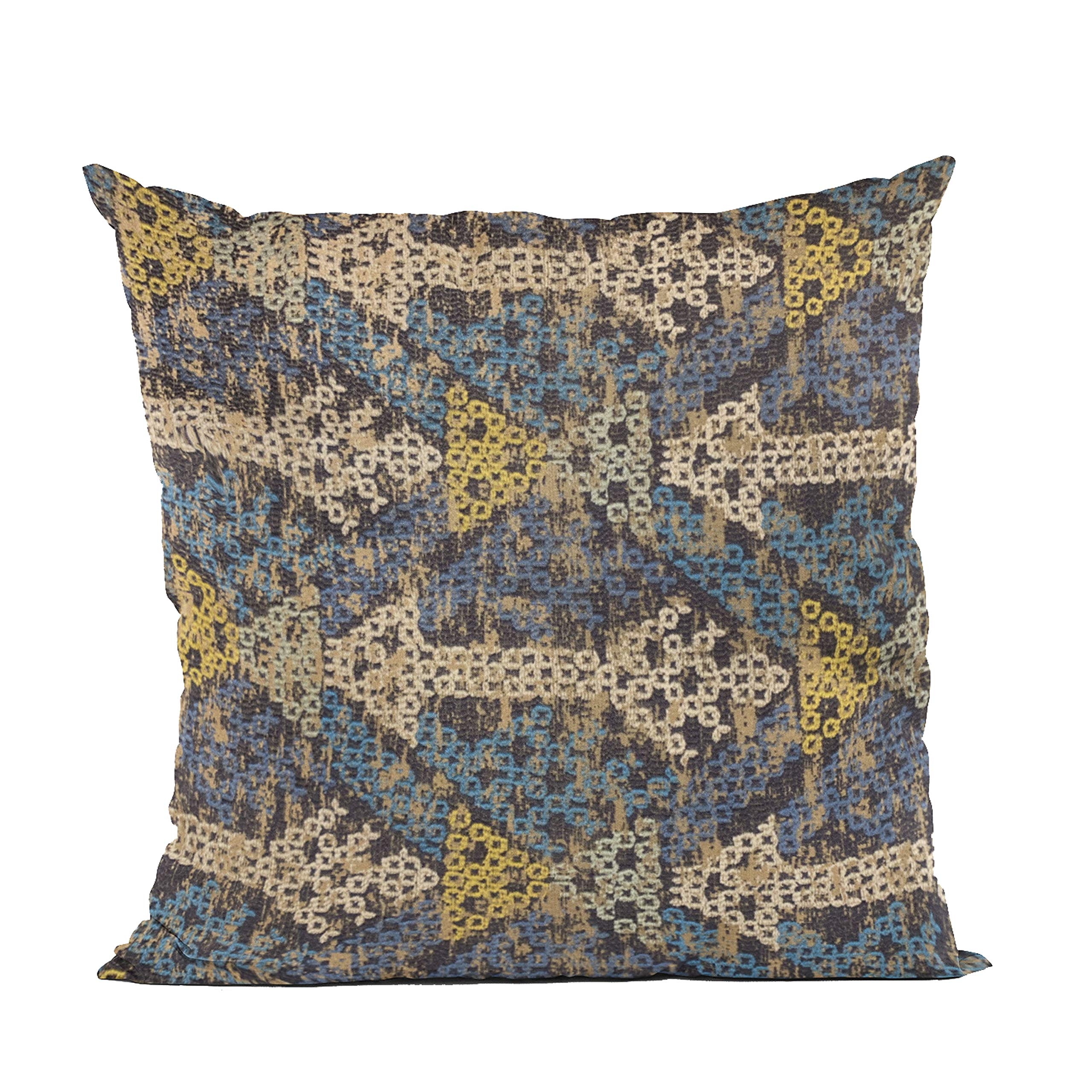 Plutus Brands Blue Plutus Arrows Stripe Luxury Throw Pillow 22 in x 22in, Double Sided 22 x 22”