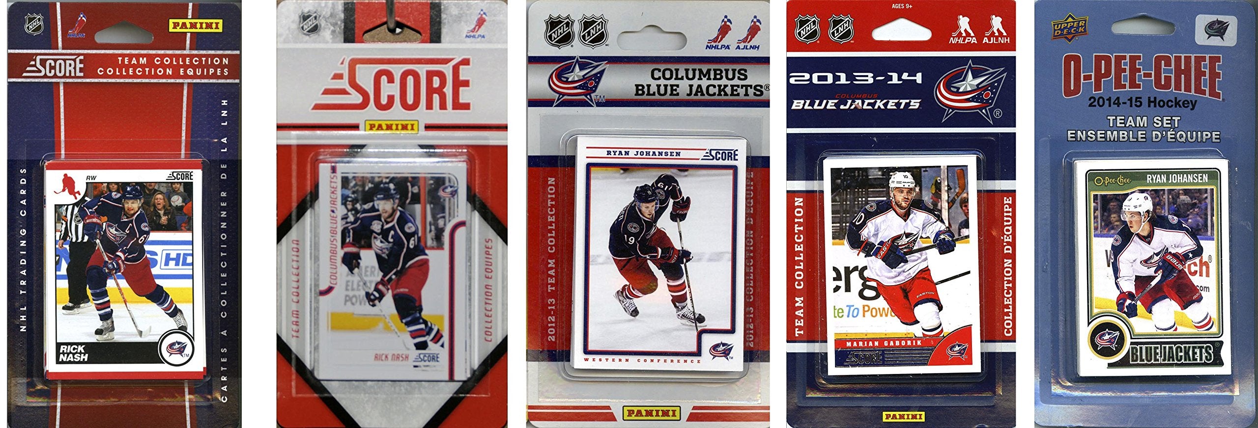 NHL Columbus Blue Jackets 5 Different Licensed Trading Card Team Sets