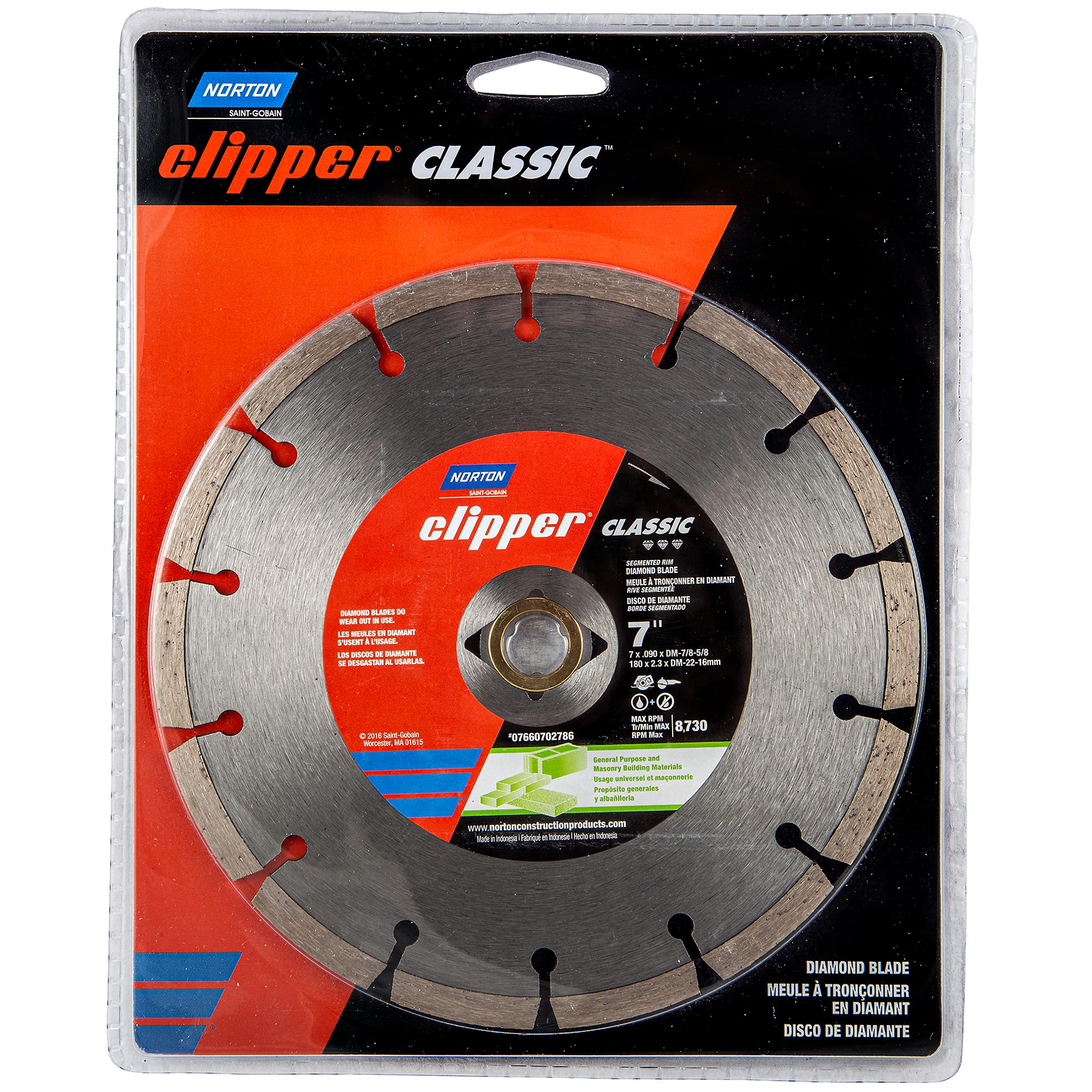 Norton Diamond Wheel Tile Saw Blade Clipper Classic Diamond Cutting Wheel Segmented Rim Type 01 7 Diamond High-Speed Cutting Dis