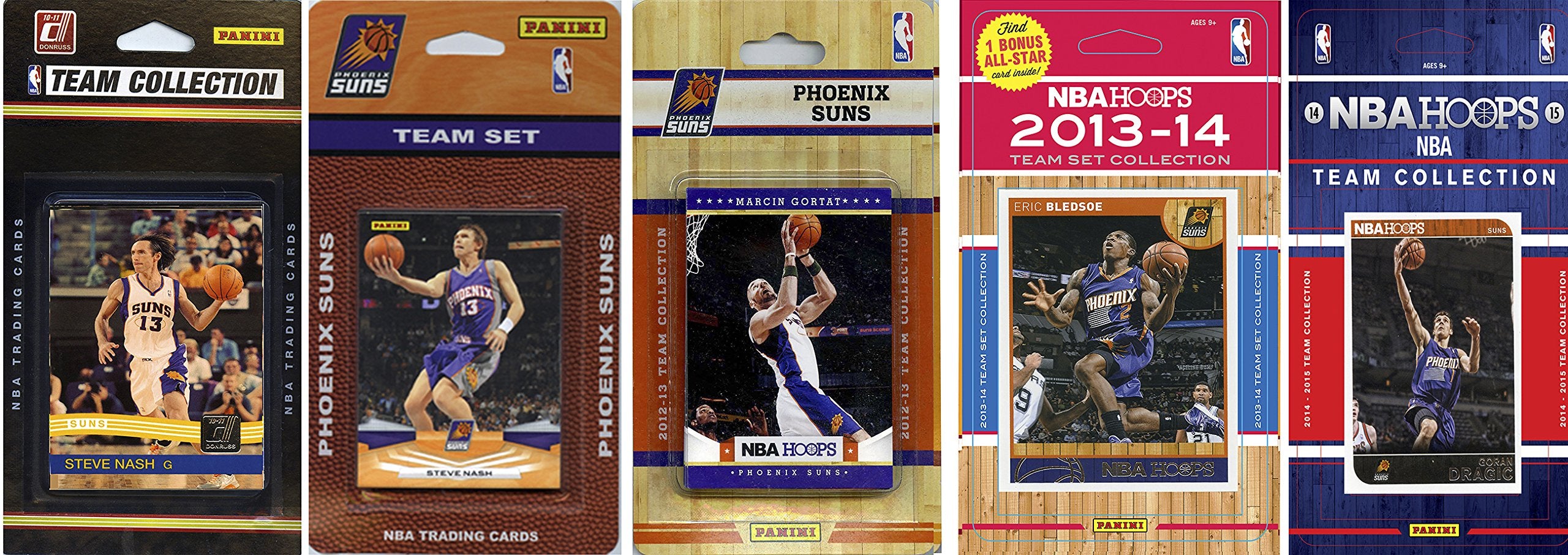 NBA Phoenix Suns 5 Different Licensed Trading Card Team Sets