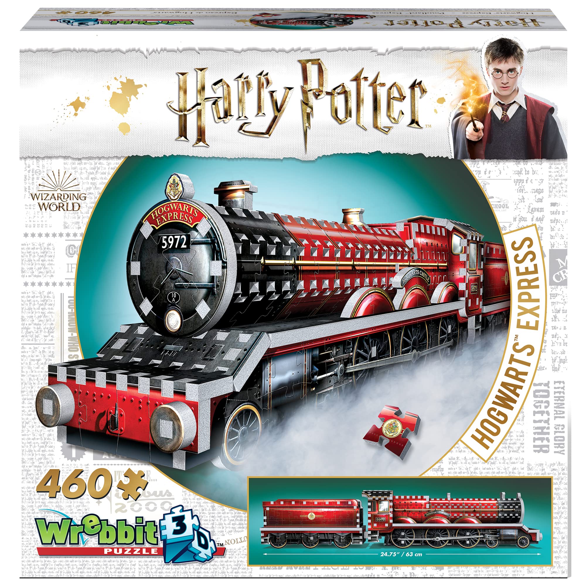 Wrebbit3D Harry Potter Hogwarts Express 3D Jigsaw Puzzle Multicolored 460 pc, (Pack of 1)
