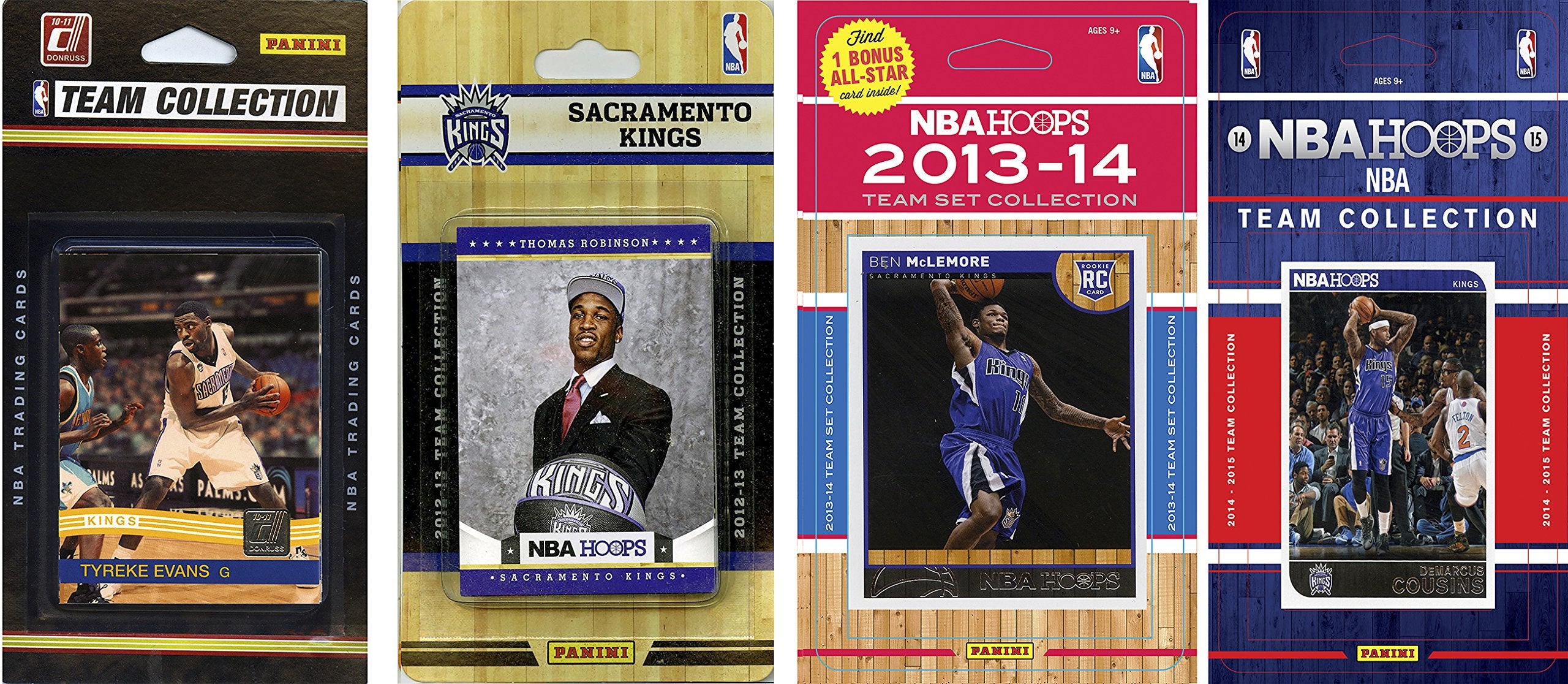 NBA Sacramento Kings 4 Different Licensed Trading Card Team Sets