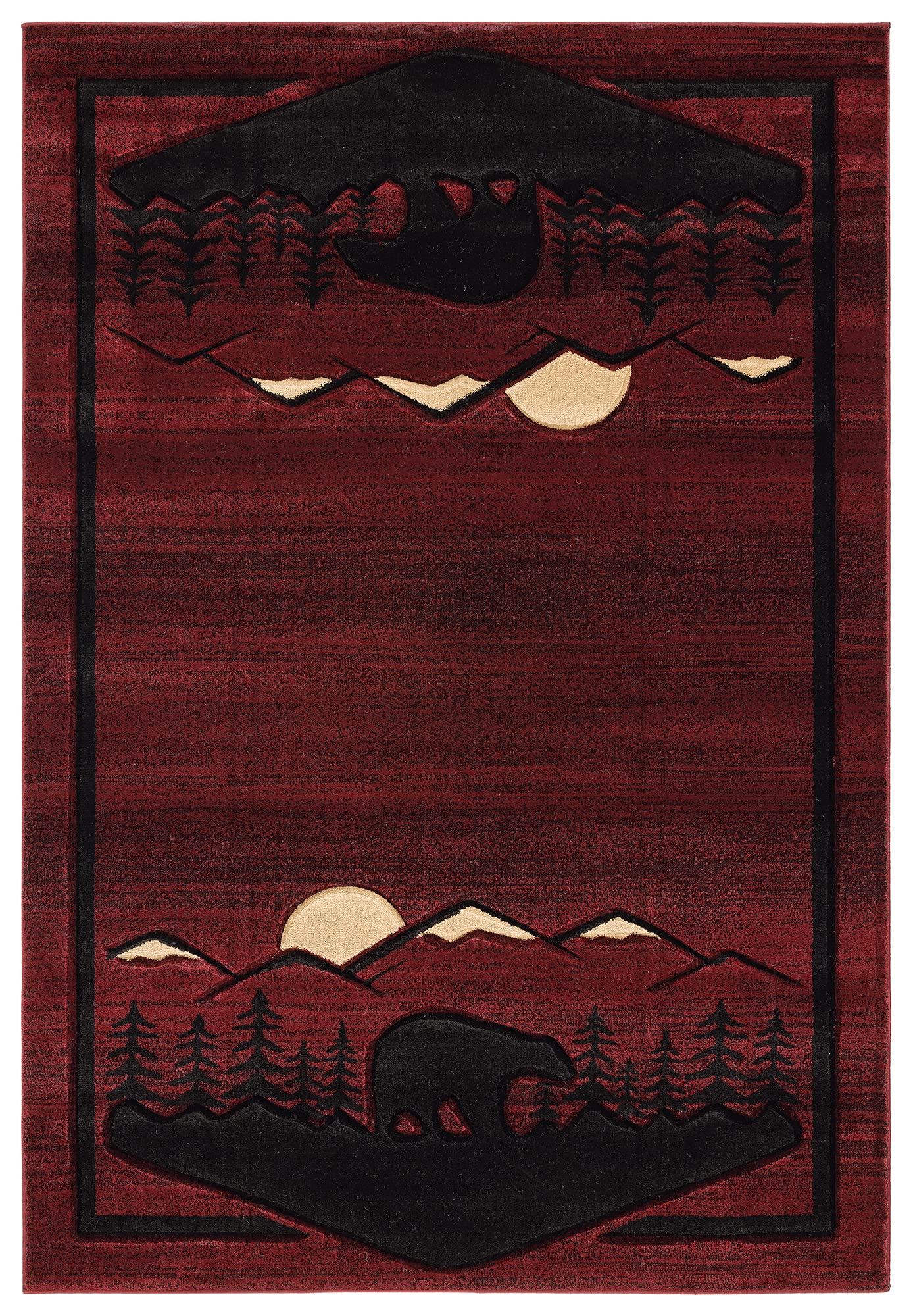 United Weavers Cottage Treetops Burgundy Area Rug 27 x 42”