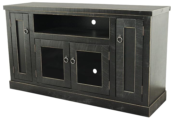 Rustic Promo 57 TV Stand in Rustic Antique Black