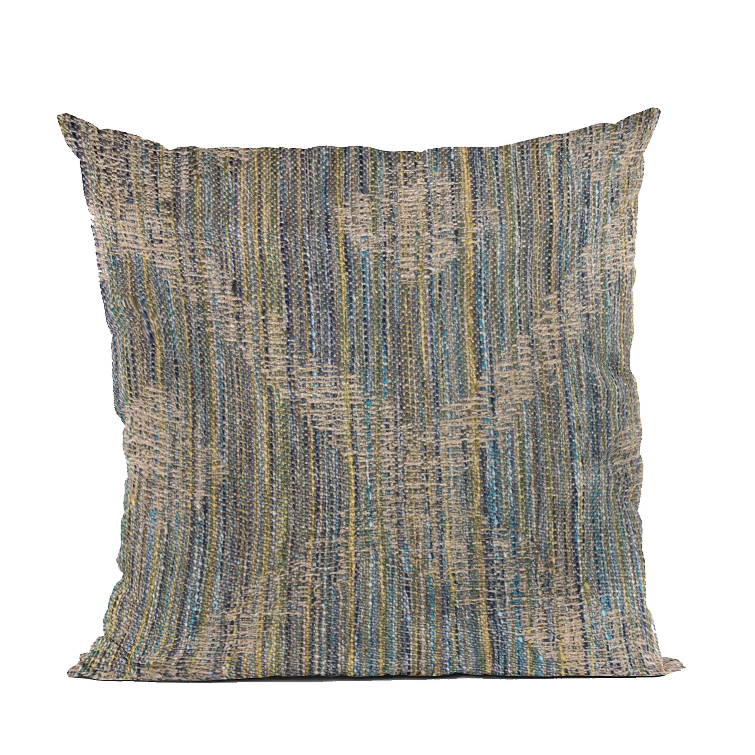 Plutus Brands Blue Plutus Diamond Jacquard Luxury Throw Pillow 26 in x 26in, Double Sided 26 x 26”