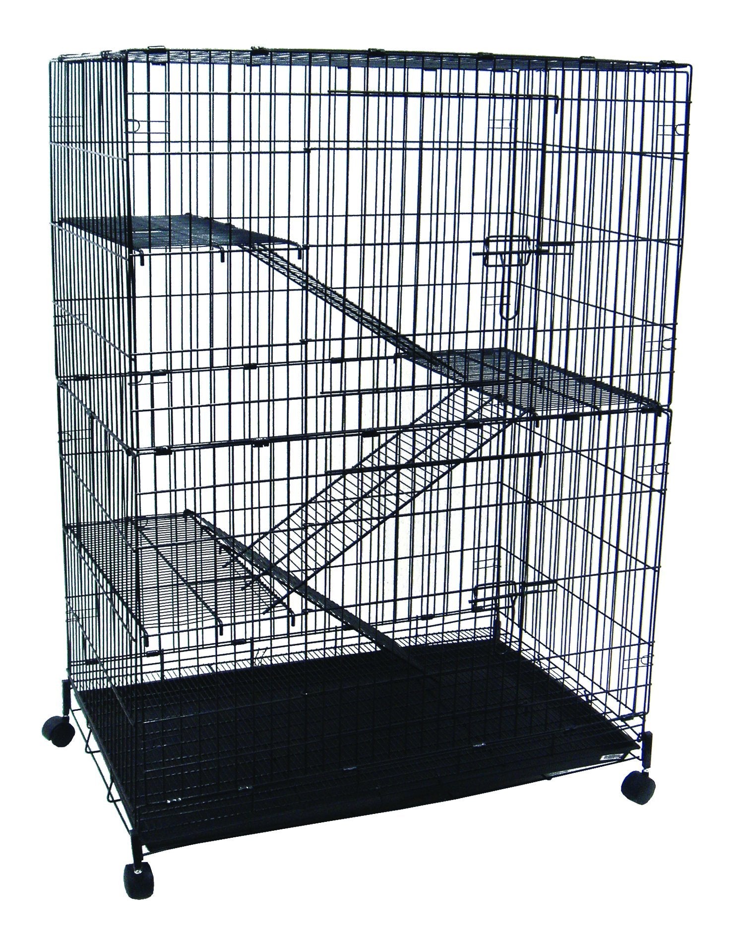 4 Levels Small Animal Chichilla Cat Ferret Cage In Black