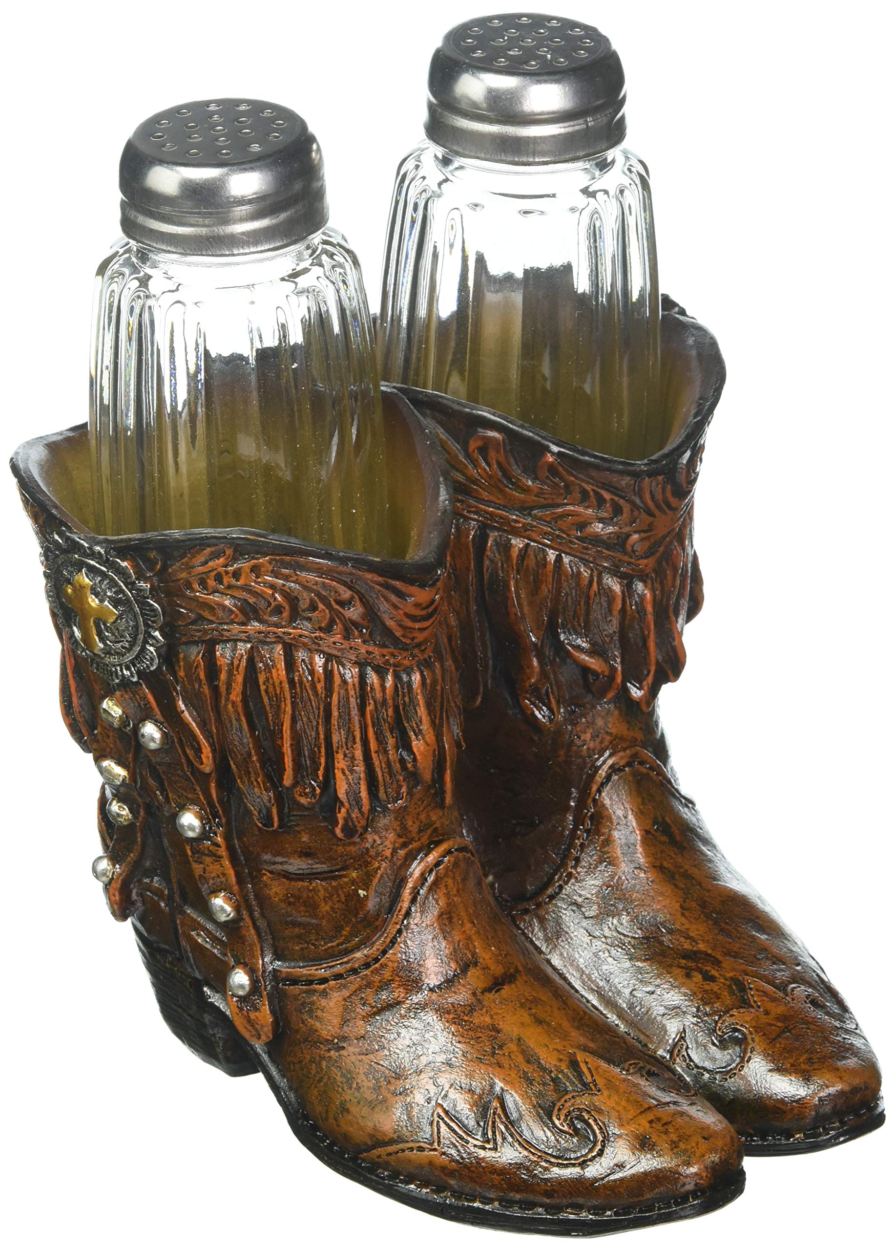 Cowboy Boots S & P Shakers Holder Set 425X425X562