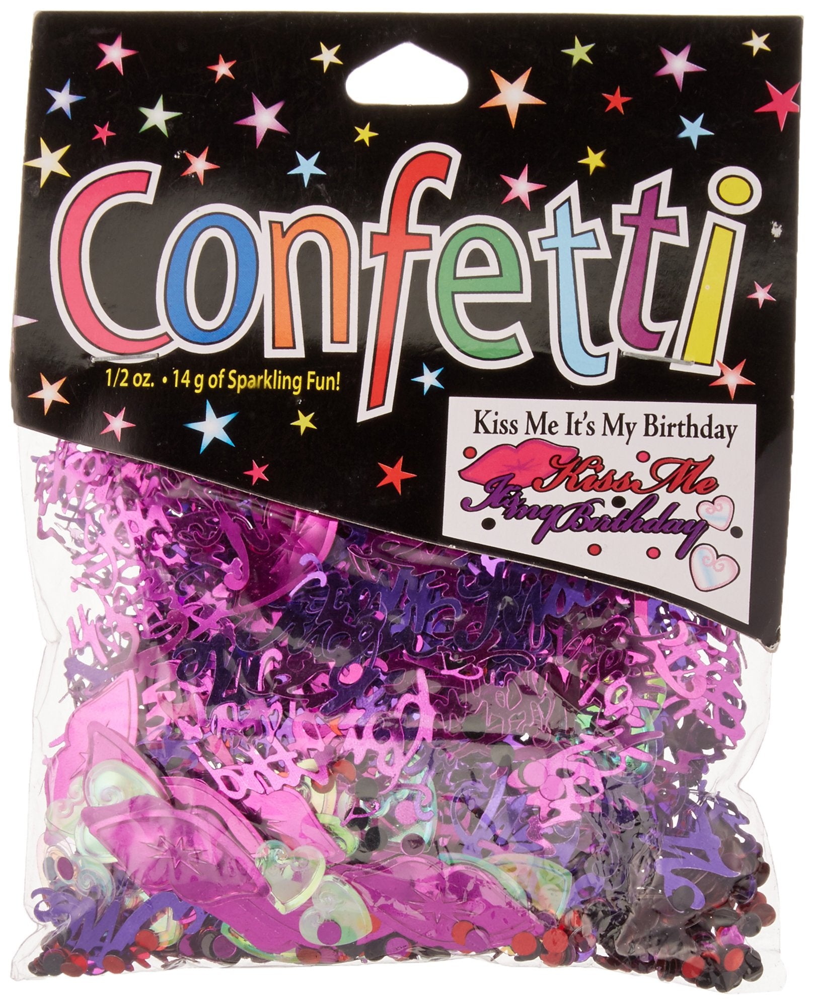Kiss Me, Its My Birthday Confetti (Pack of 6)
