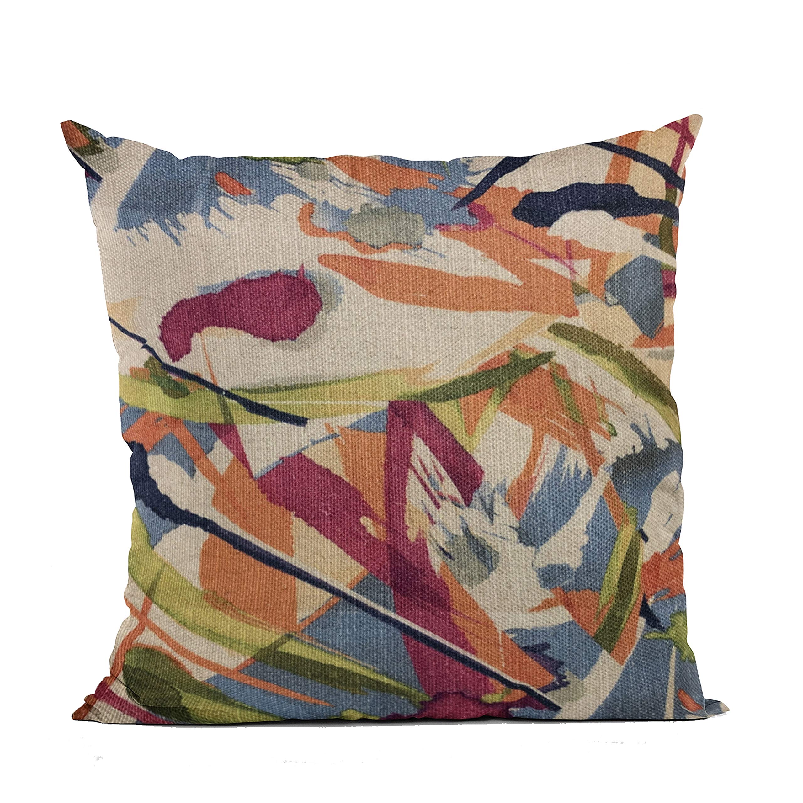Plutus Brands Multi-Color Plutus Graphic Print Luxury Throw Pillow 18 in x 18in, Double Sided 18 x 18”
