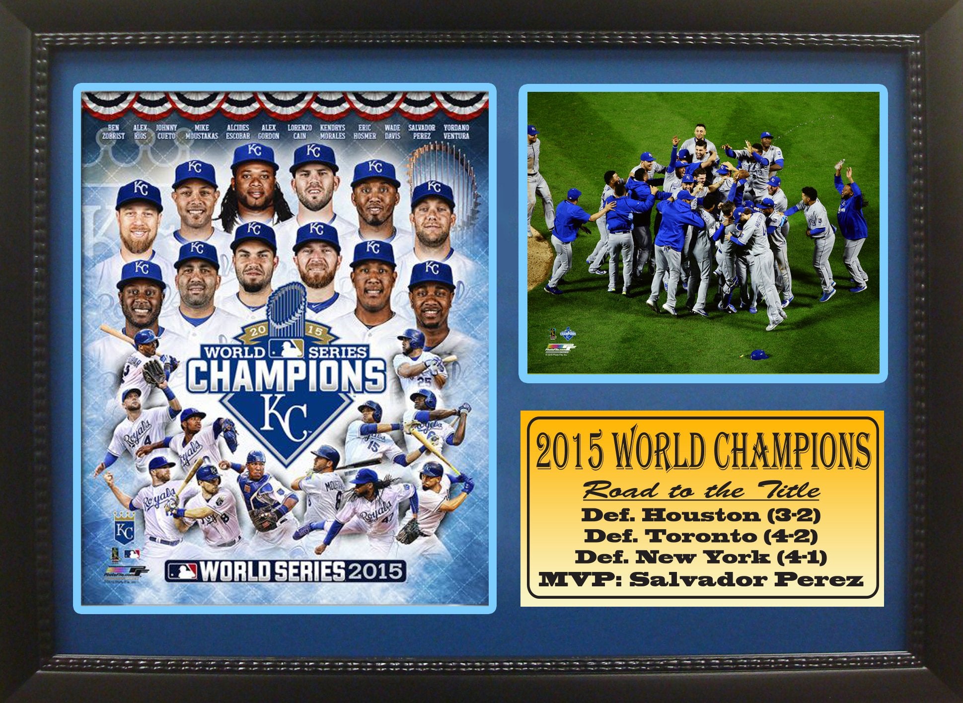 12x18 Photo Stat Frame - Kansas City Royals 2015 World Champions