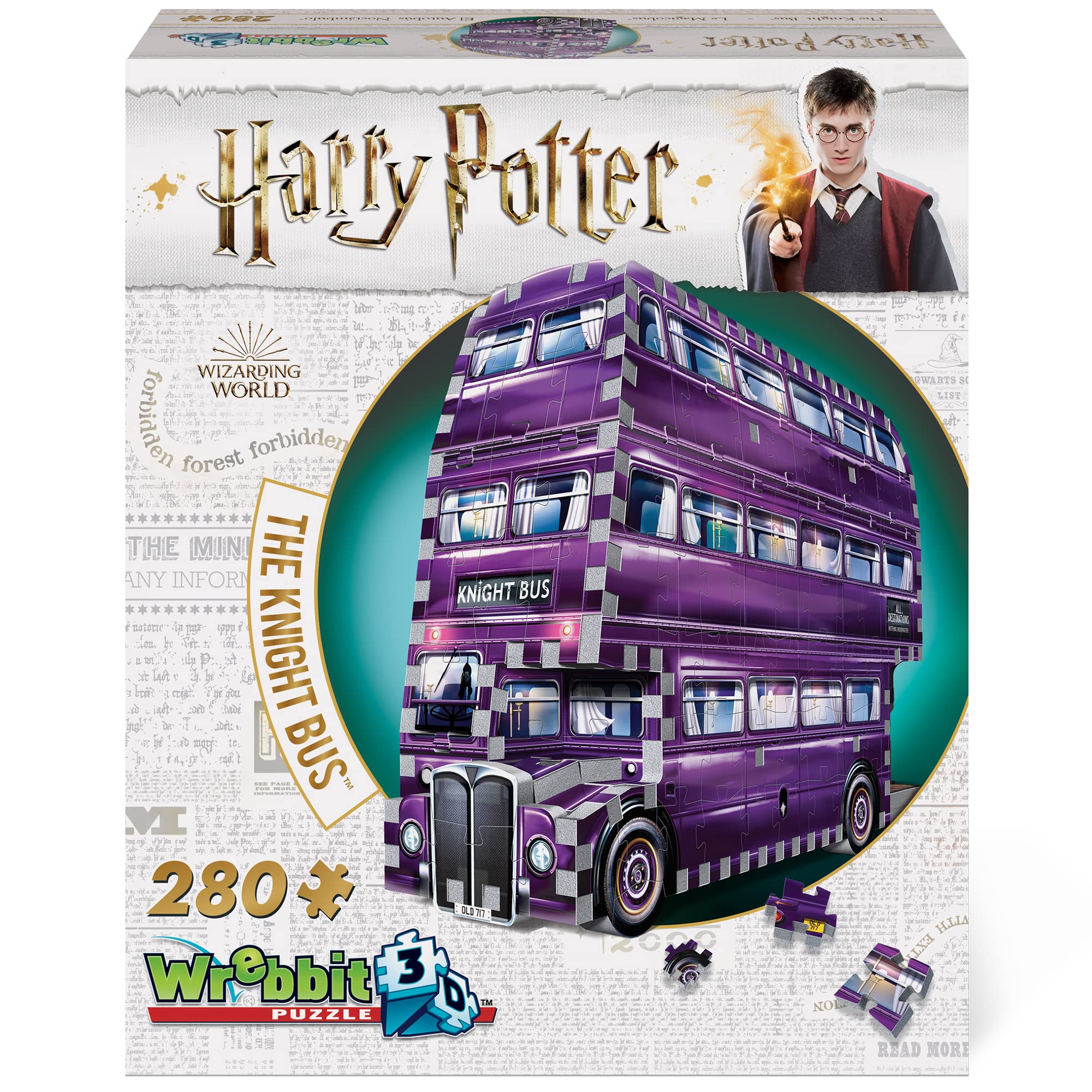 Wrebbit3D Harry Potter Knight Bus 3D Jigsaw Puzzle Multicolored 280 pc, (Pack of 1)