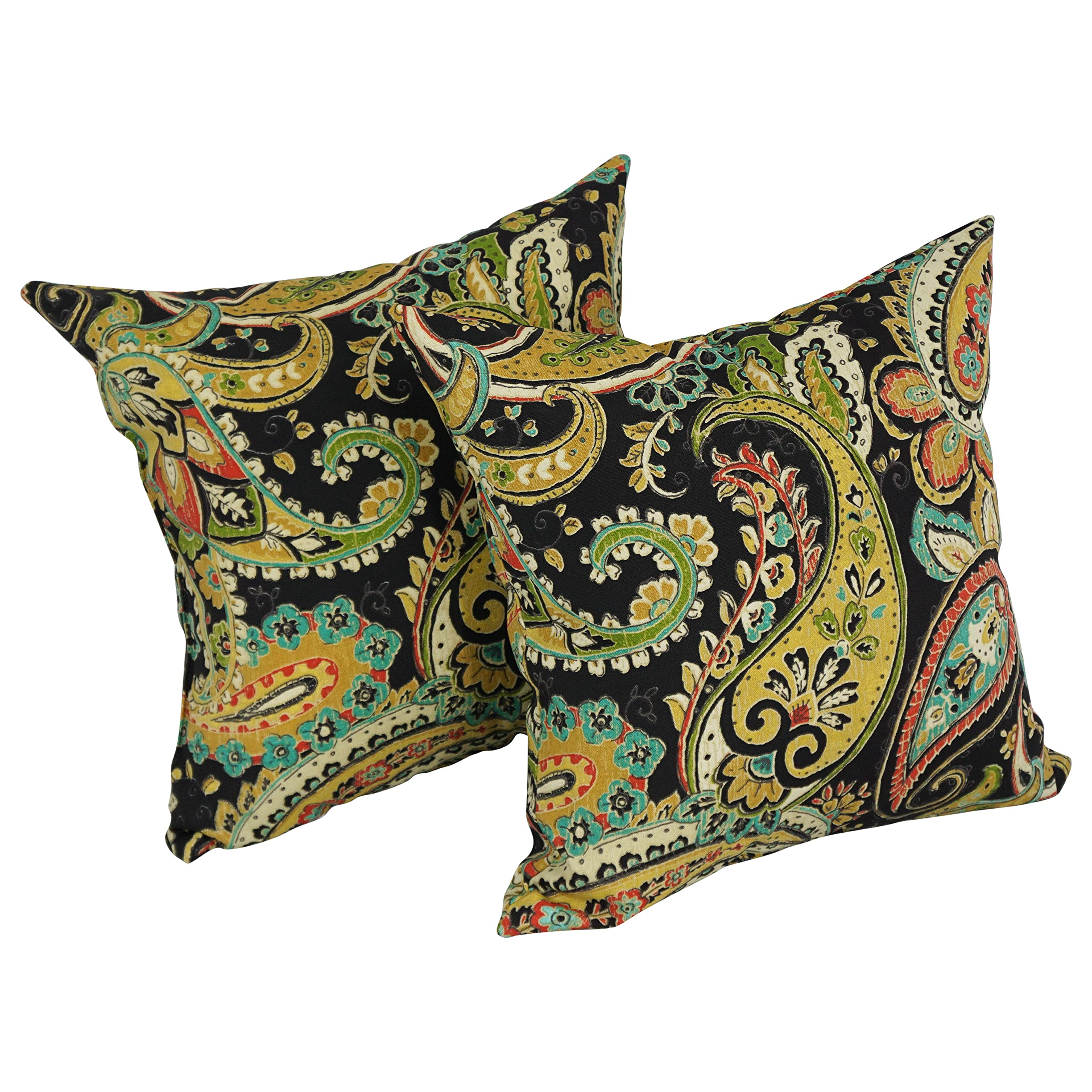 17-inch Square Solid Polyester Outdoor Throw Pillows (Set of 2)