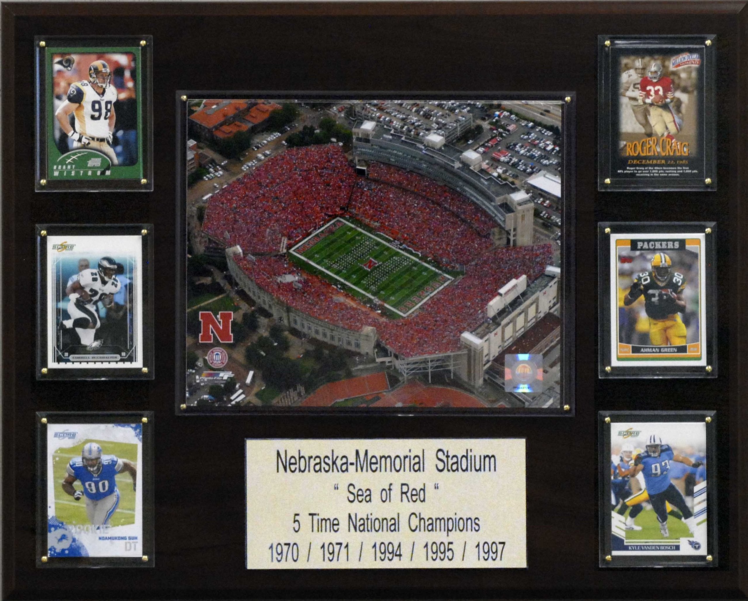NCAA Football 16x20″ Nebraska Memorial Stadium Stadium Plaque
