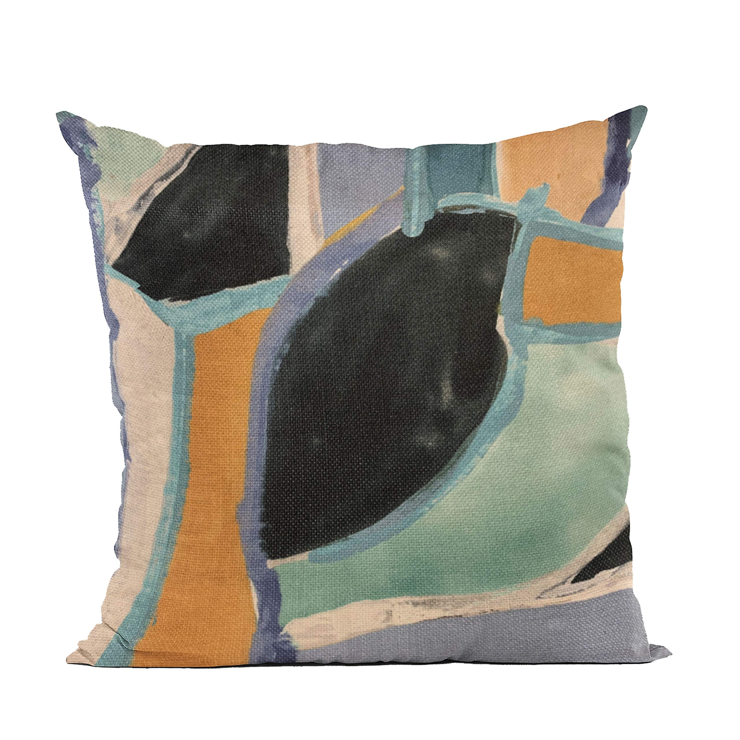 Plutus Brands Blue Plutus Modern Graphic Print Luxury Throw Pillow 24 in x 24in, Double Sided 24 x 24”