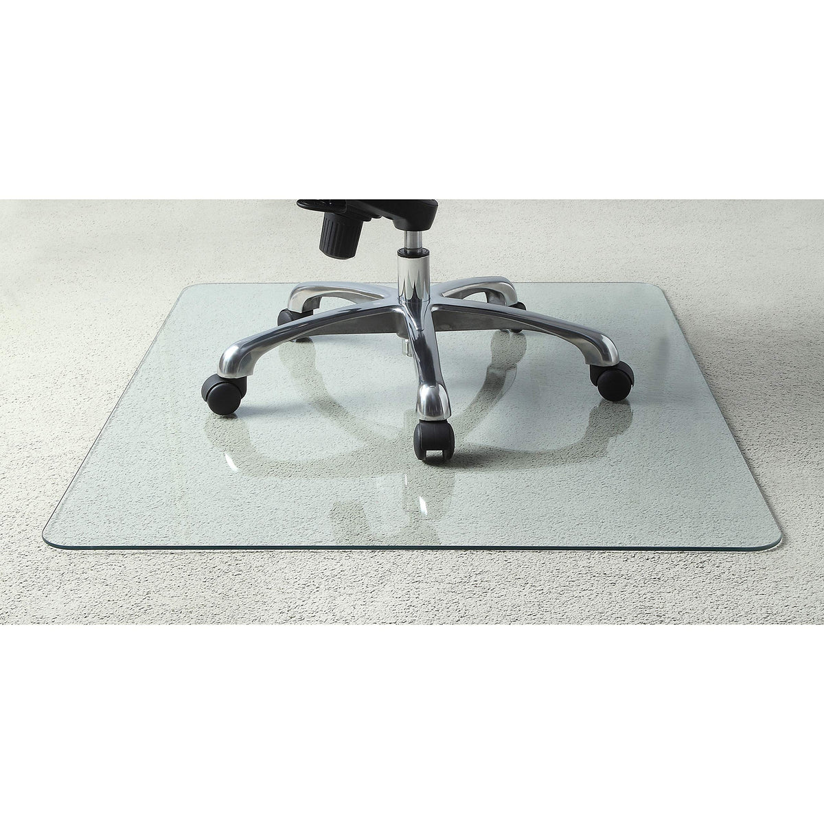 Lorell Tempered Glass Chairmat Chair Mat, 50, Clear