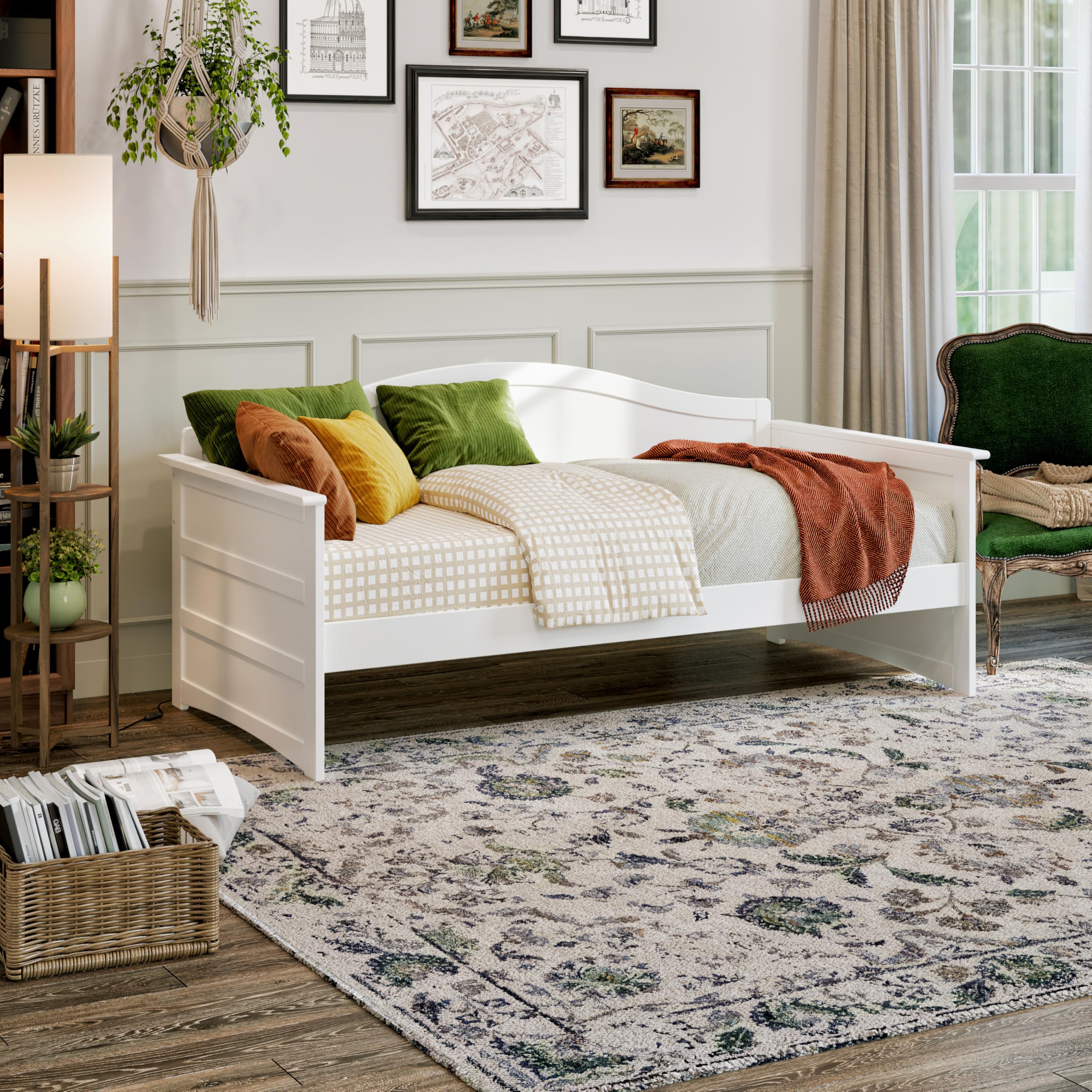 AFI Acadia Twin Wood Daybed in White