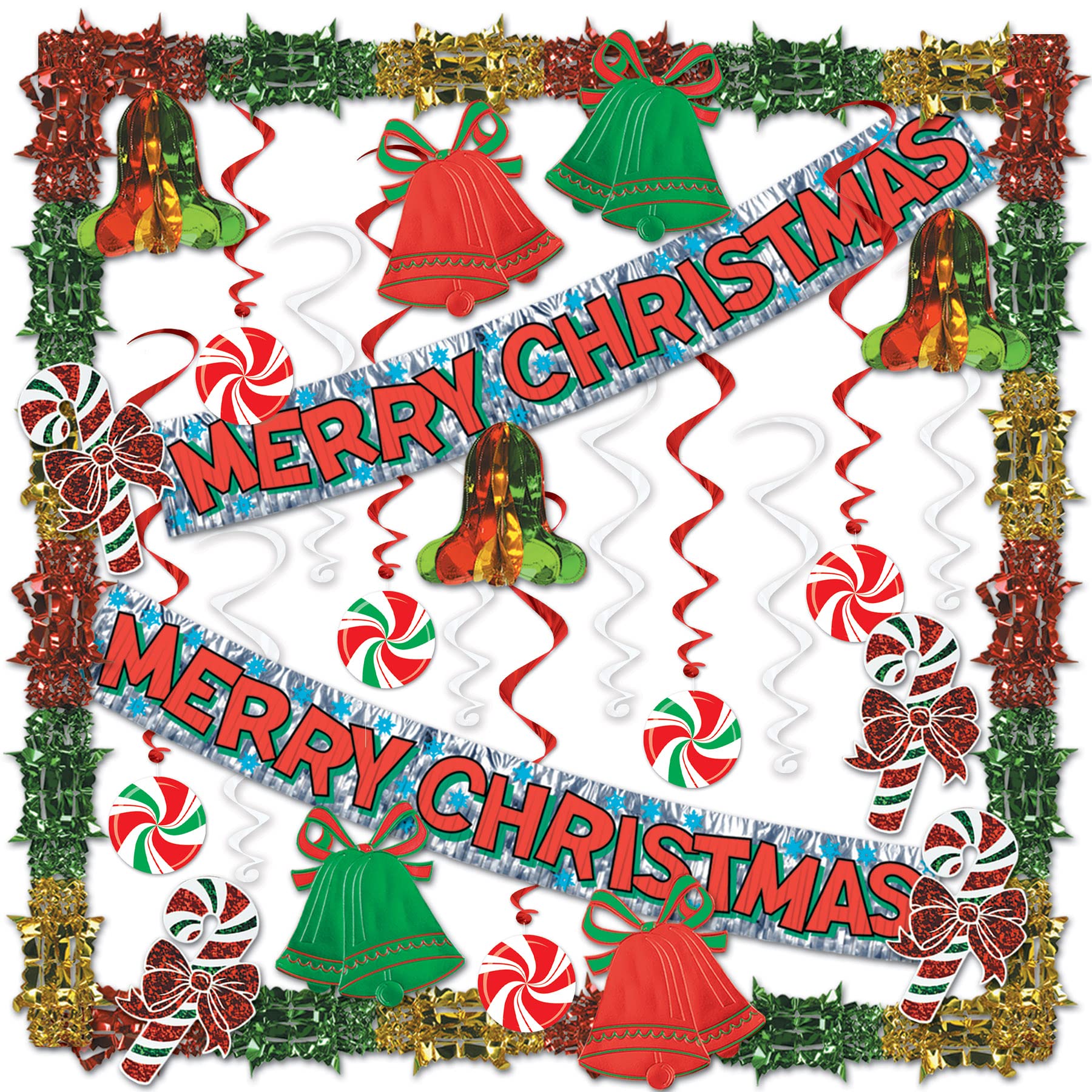 Merry Christmas Metallic Decorating Kit