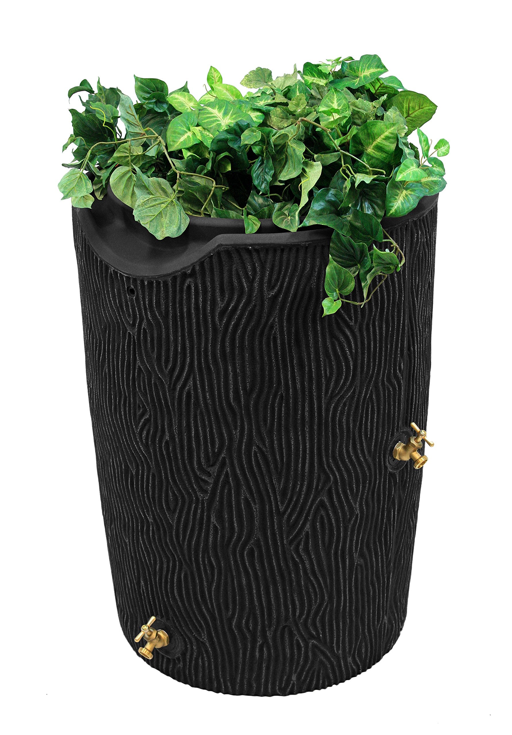 Impressions Bark 50 Gallon Rain Saver - Black